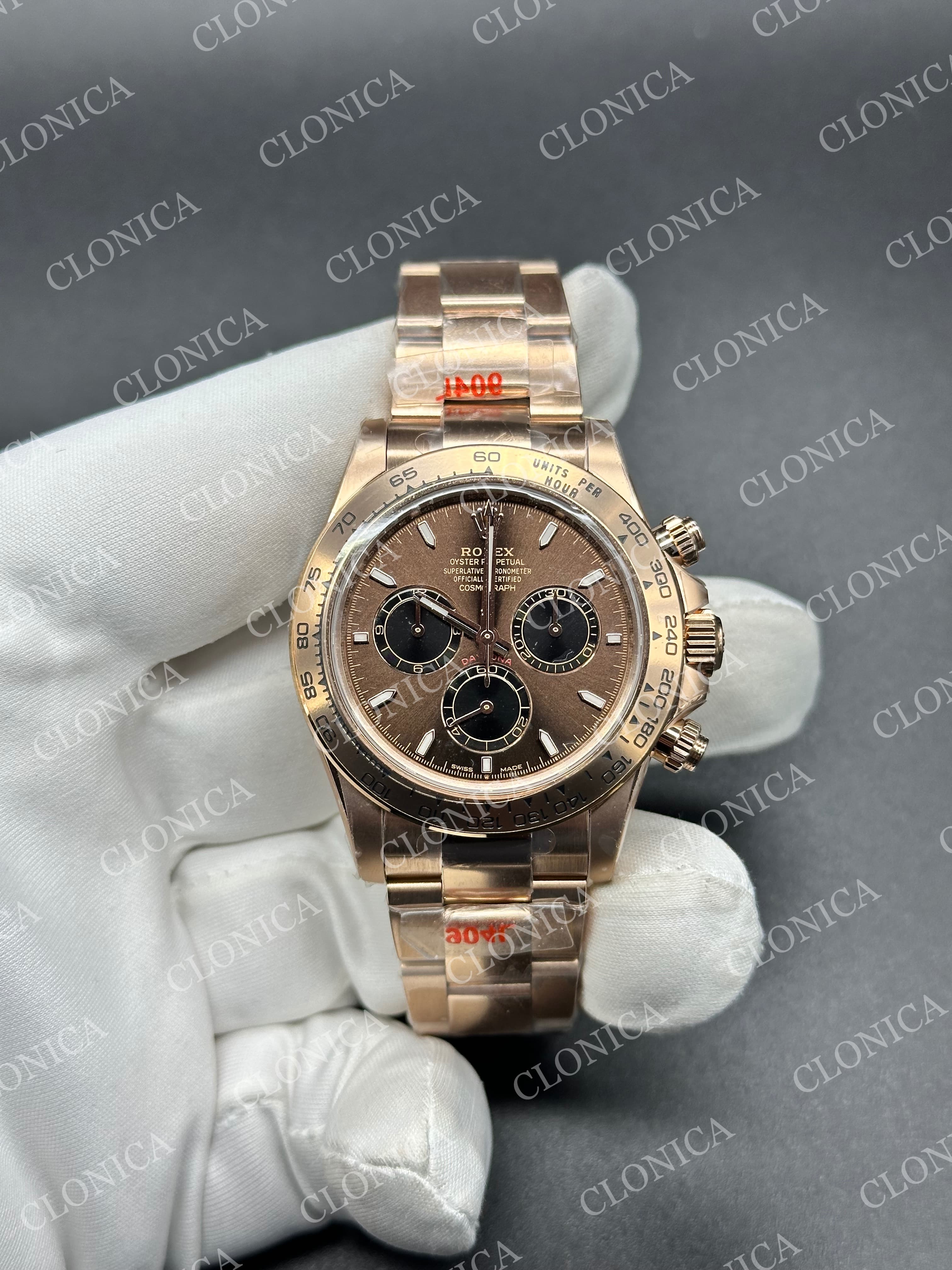DAYTONA 126505 RG BROWN/BLACK STICK DIAL ON RG BRACLET DD4131 (WEIGHTED) — view 1