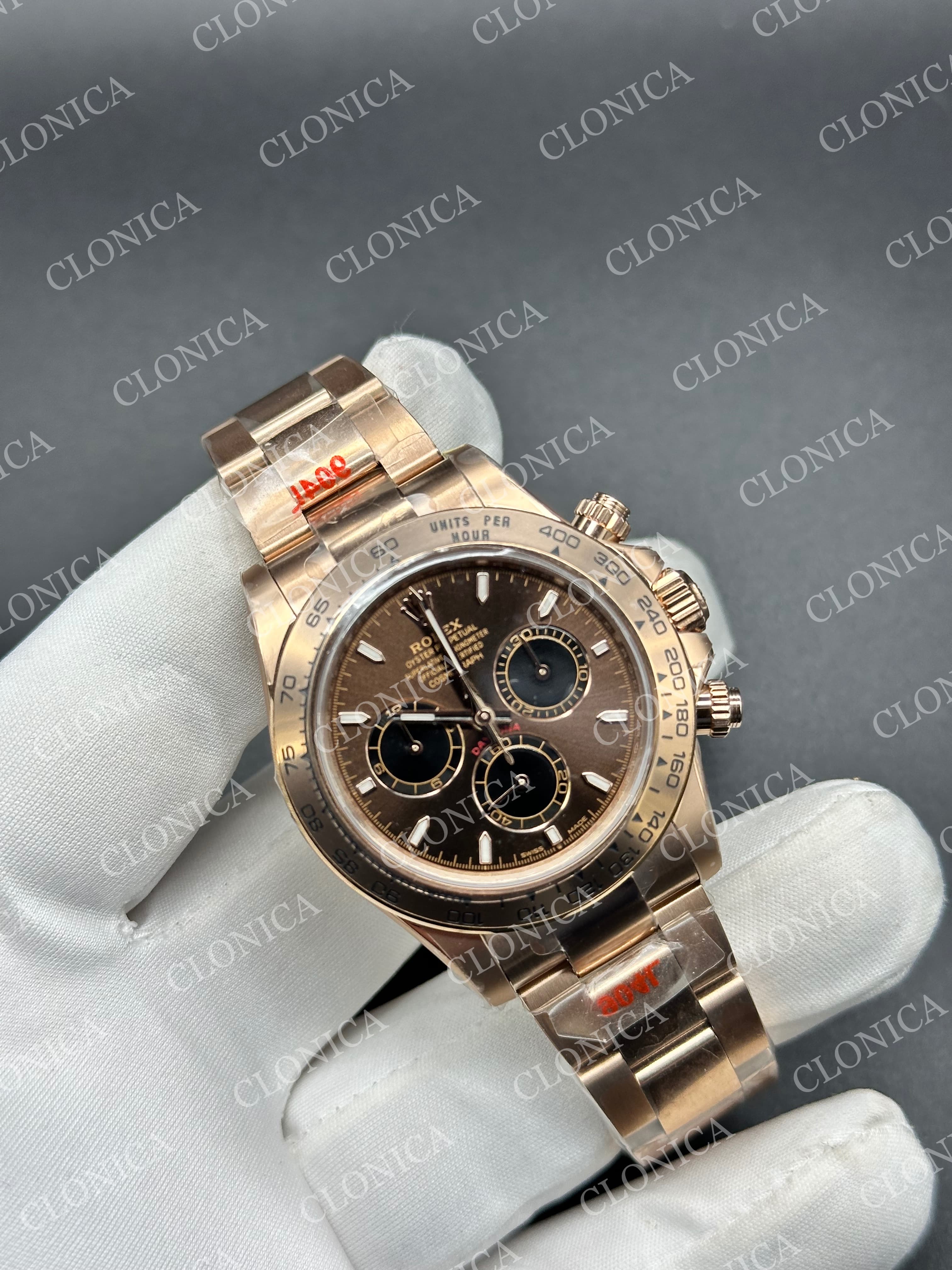 DAYTONA 126505 RG BROWN/BLACK STICK DIAL ON RG BRACLET DD4131 (WEIGHTED) — view 2