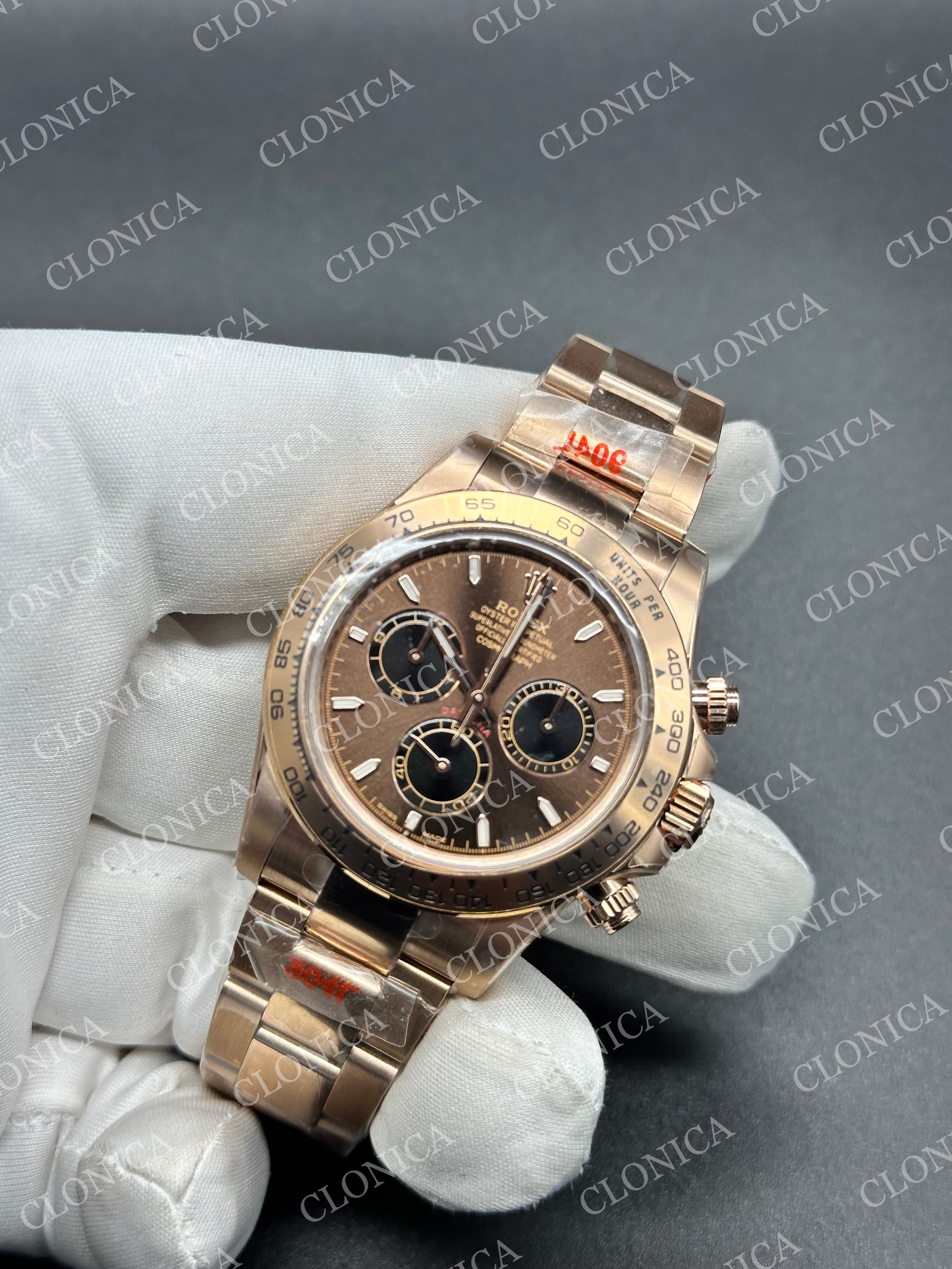 DAYTONA 126505 RG BROWN/BLACK STICK DIAL ON RG BRACLET DD4131 (WEIGHTED) — view 3