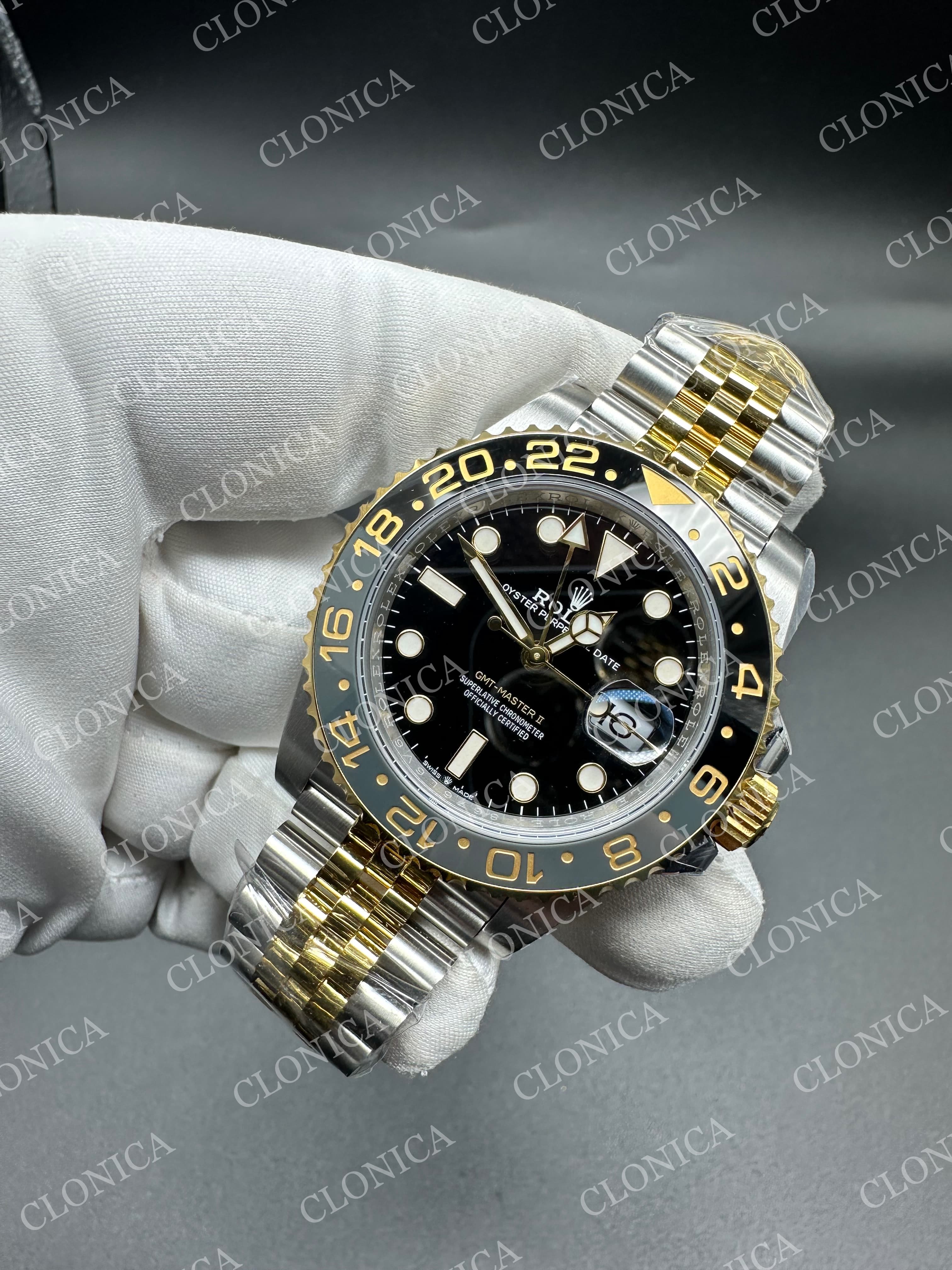 GMT-MASTER II 126713 GRNR BLACK DIAL ON SS/YG BRACELET SUPER CLONE DD3285 — view 3