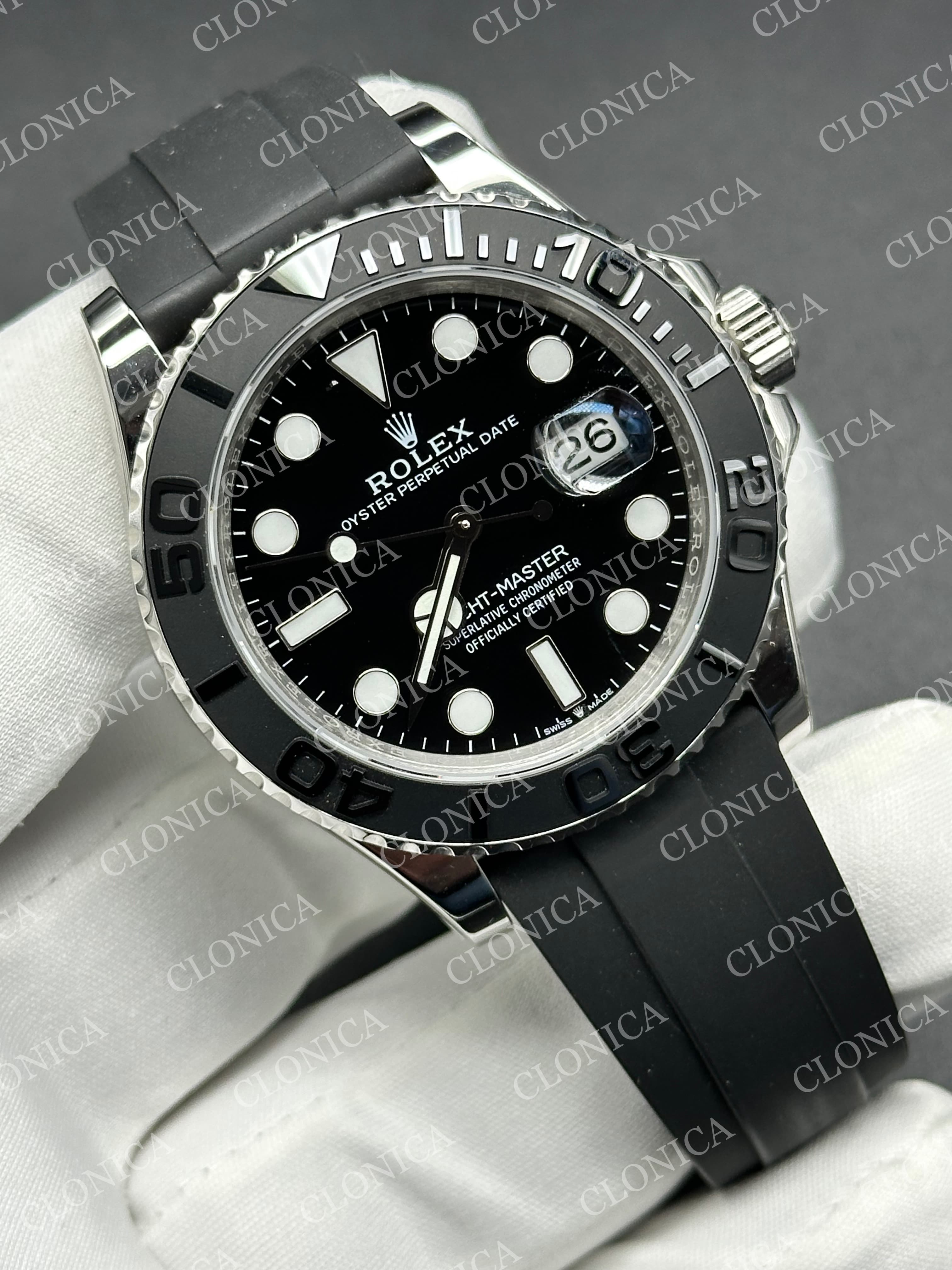 YACHT-MASTER 42MM 226659 1:1 BLACK DIAL ON BLACK RUBBER STRAP DD3235 — view 2