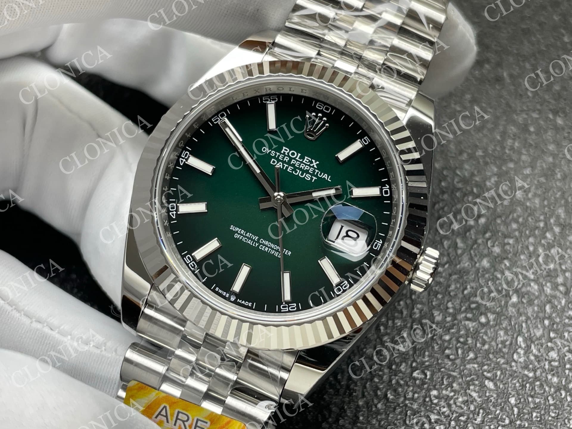 DATEJUST 41 126334 904L SS OMBRE GREEN DIAL ON JUBILEE BRACELET DD3235 — view 4