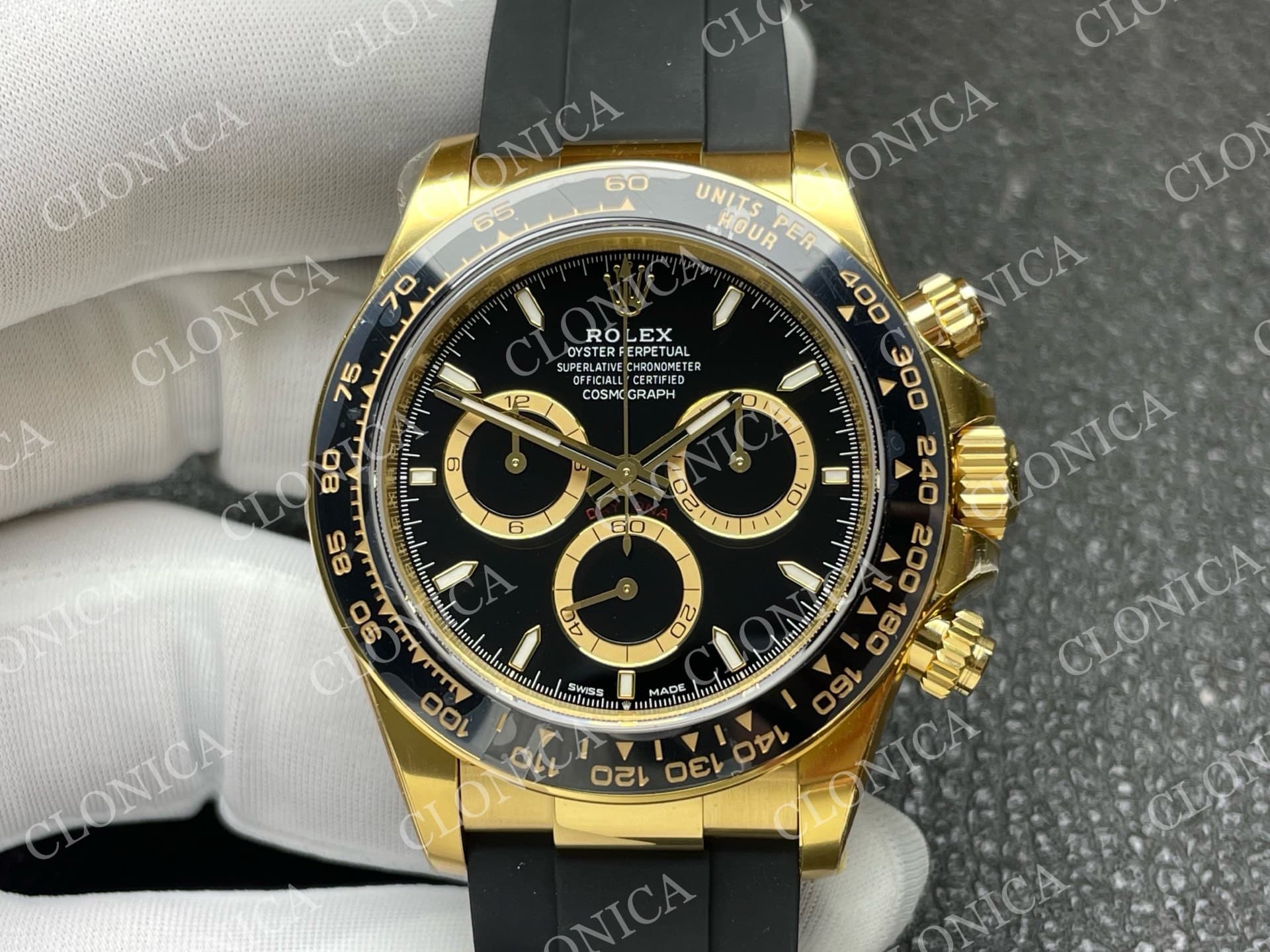 DAYTONA 126518 GAIN WEIGHT BLACK DIAL BLACK SUBDIAL ON OYSTERFLEX STRAP — view 3