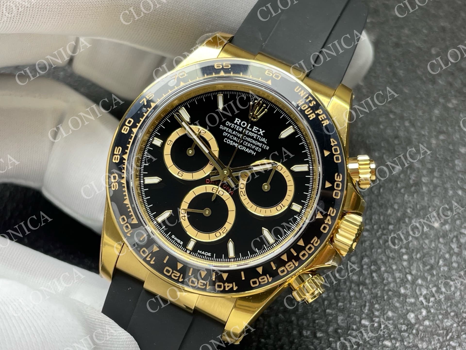 DAYTONA 126518 GAIN WEIGHT BLACK DIAL BLACK SUBDIAL ON OYSTERFLEX STRAP — view 4