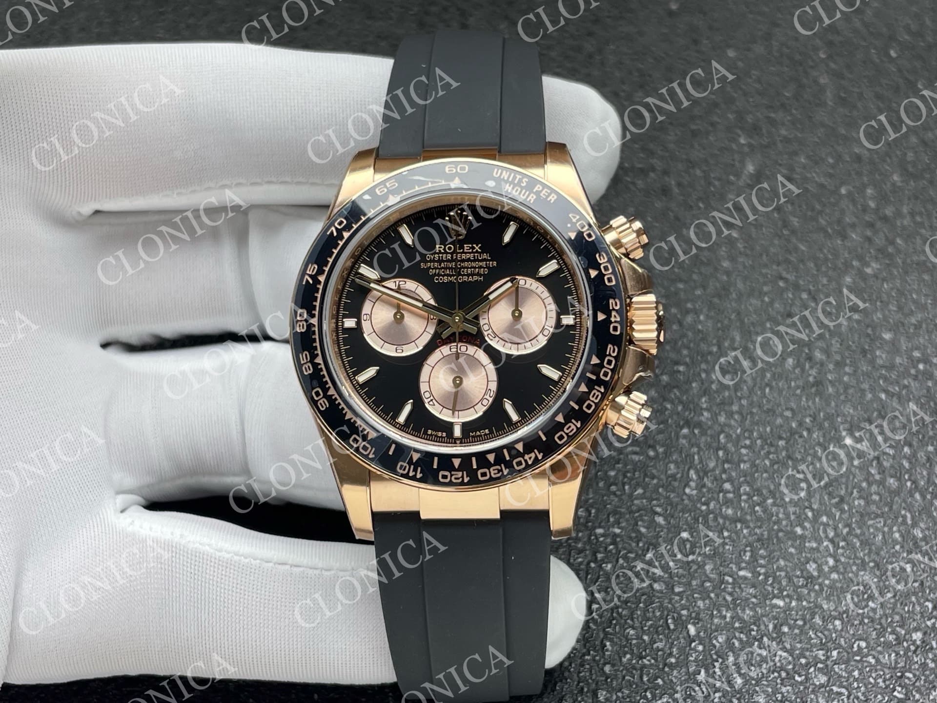 DAYTONA 126515 RG GAIN WEIGHT BLACK DIAL RG SUBDIAL ON OYSTERFLEX STRAP — view 1