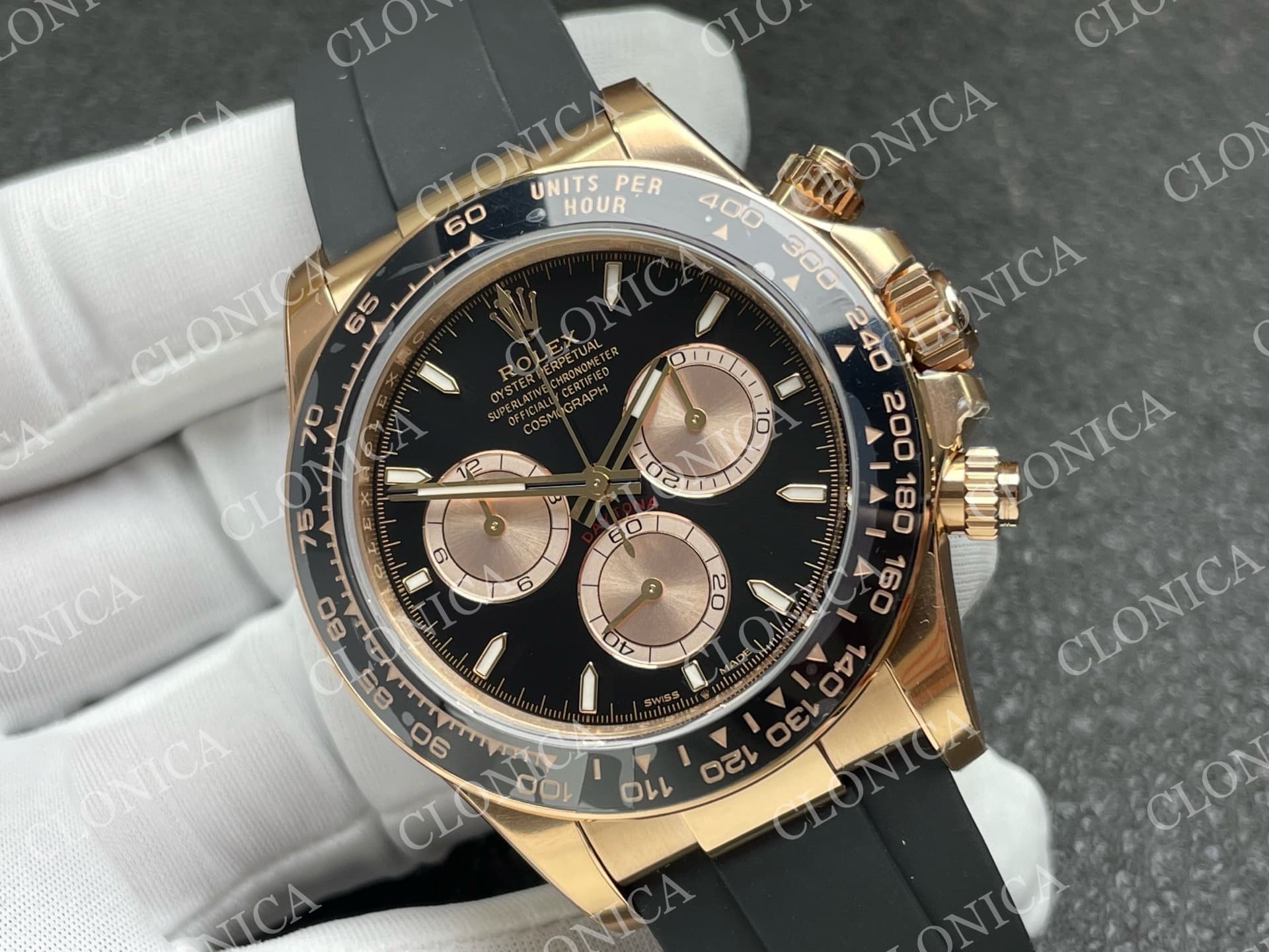 DAYTONA 126515 RG GAIN WEIGHT BLACK DIAL RG SUBDIAL ON OYSTERFLEX STRAP — view 2