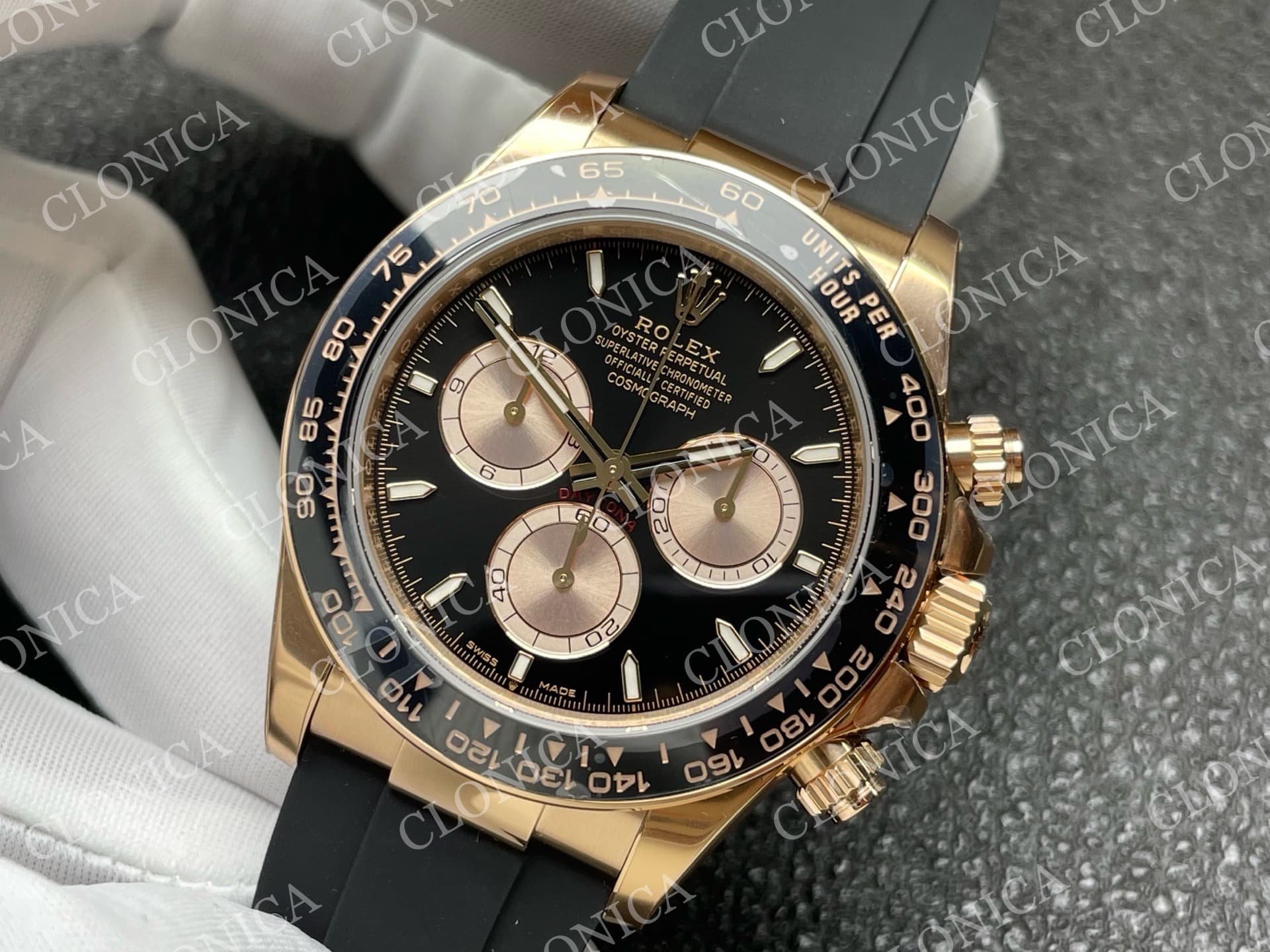DAYTONA 126515 RG GAIN WEIGHT BLACK DIAL RG SUBDIAL ON OYSTERFLEX STRAP — view 4