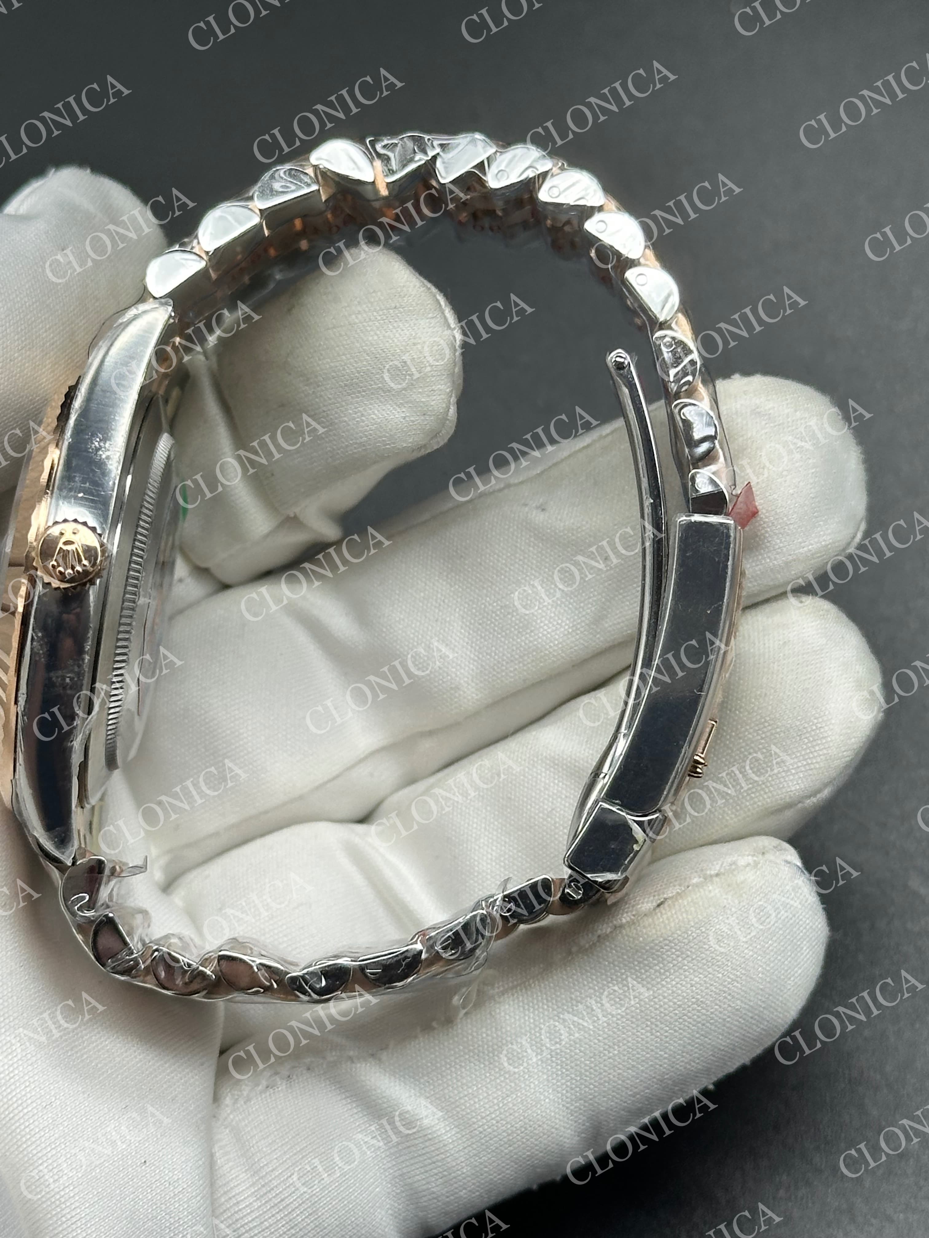 DATEJUST 41 SS 126231 904L SS/RG BROWN DIAMOND DIAL STICK MARKERS ON JUBILEE BRACELET DD3235 — view 4