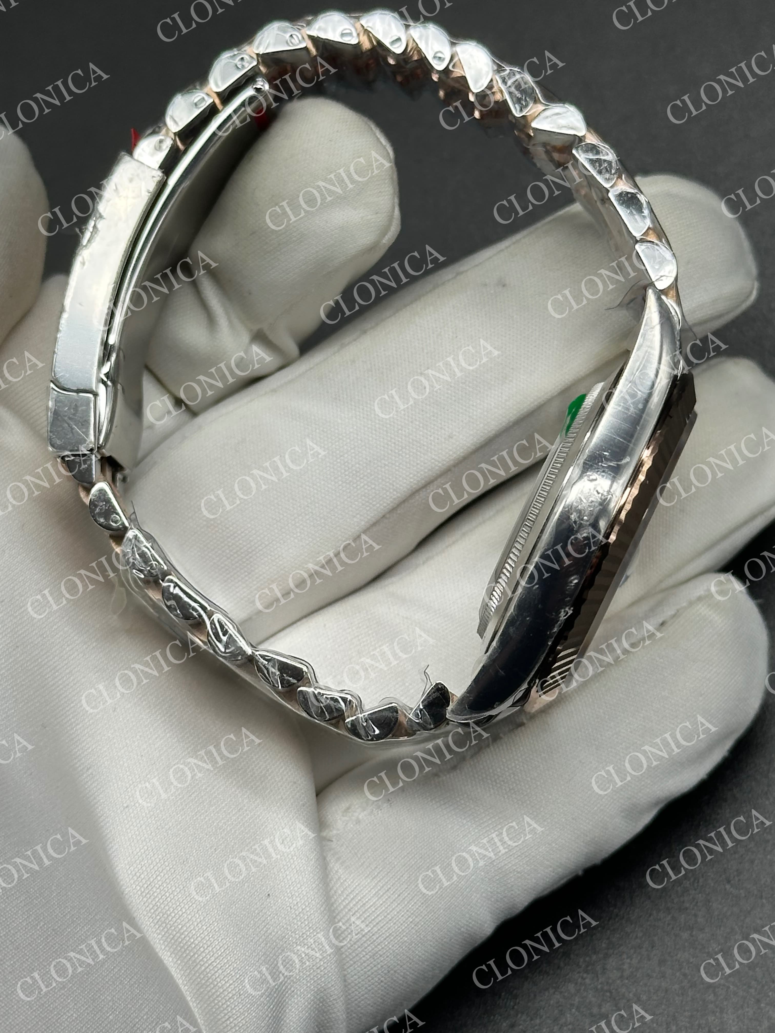 DATEJUST 41 SS 126231 904L SS/RG BROWN DIAMOND DIAL STICK MARKERS ON JUBILEE BRACELET DD3235 — view 6