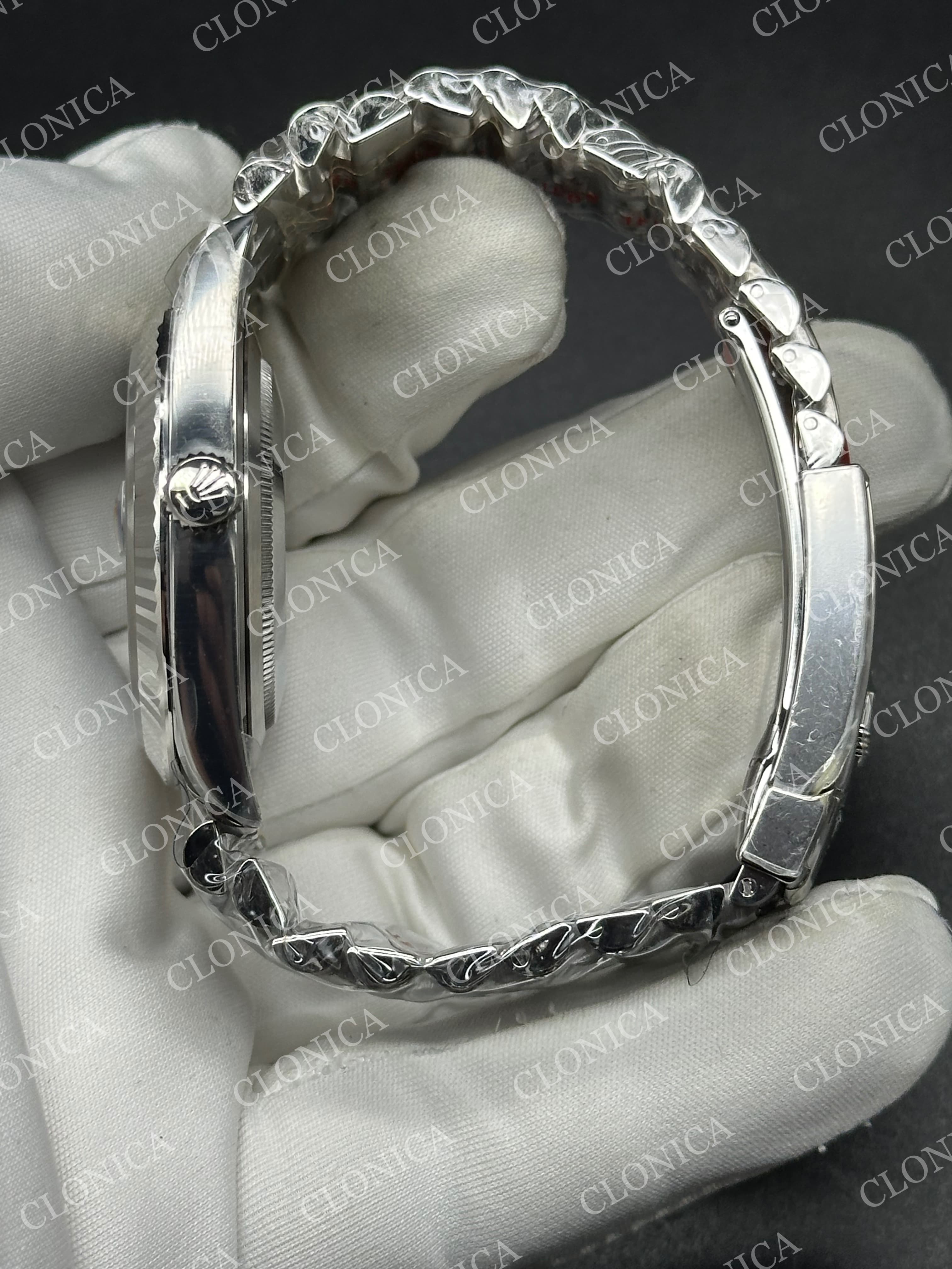 DATEJUST 41 SS 126231 904L SS BLUE ROMAN DIAL STICK MARKERS ON JUBILEE BRACELET DD3235 — view 4