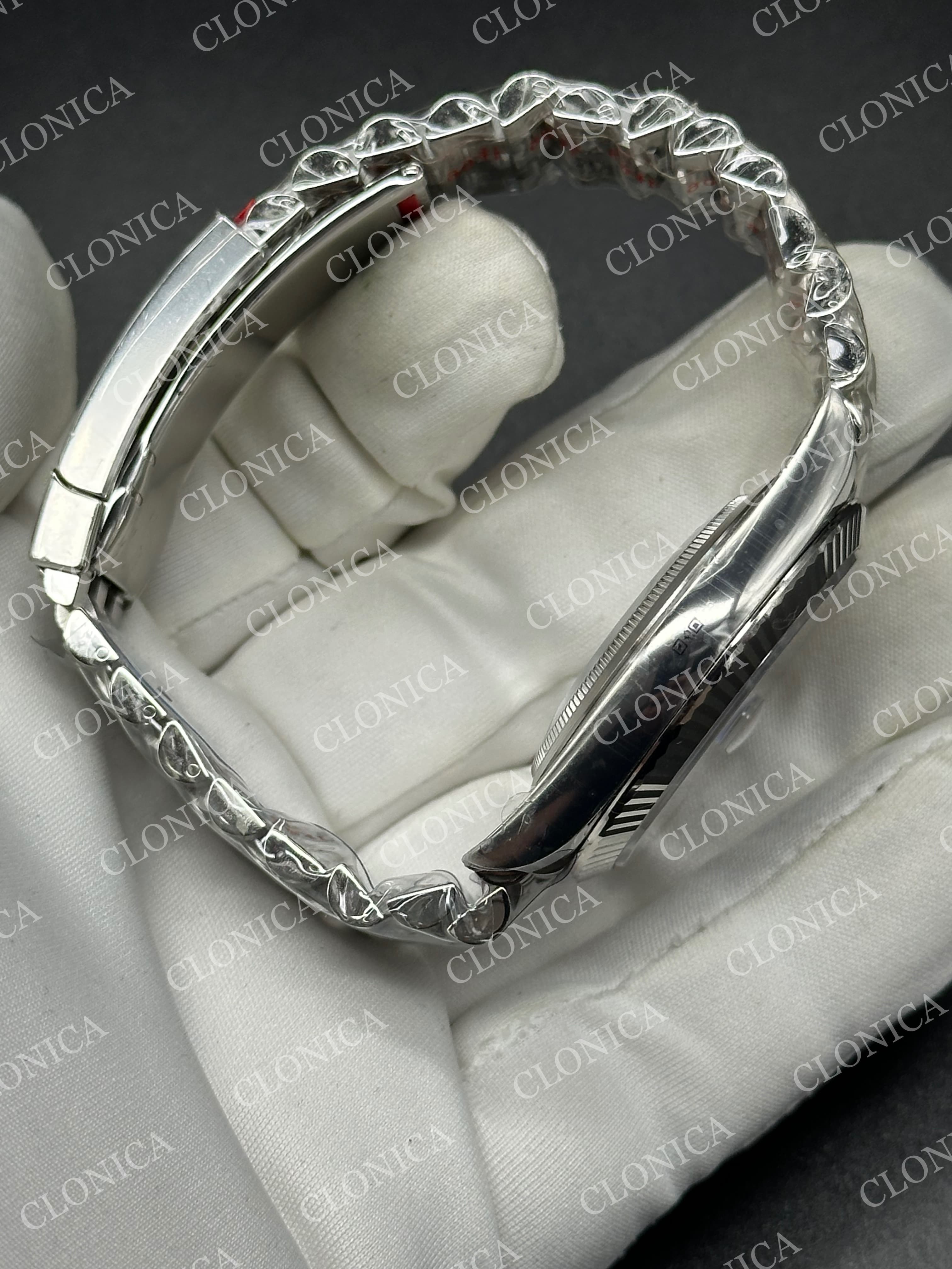 DATEJUST 41 SS 126231 904L SS BLUE ROMAN DIAL STICK MARKERS ON JUBILEE BRACELET DD3235 — view 6