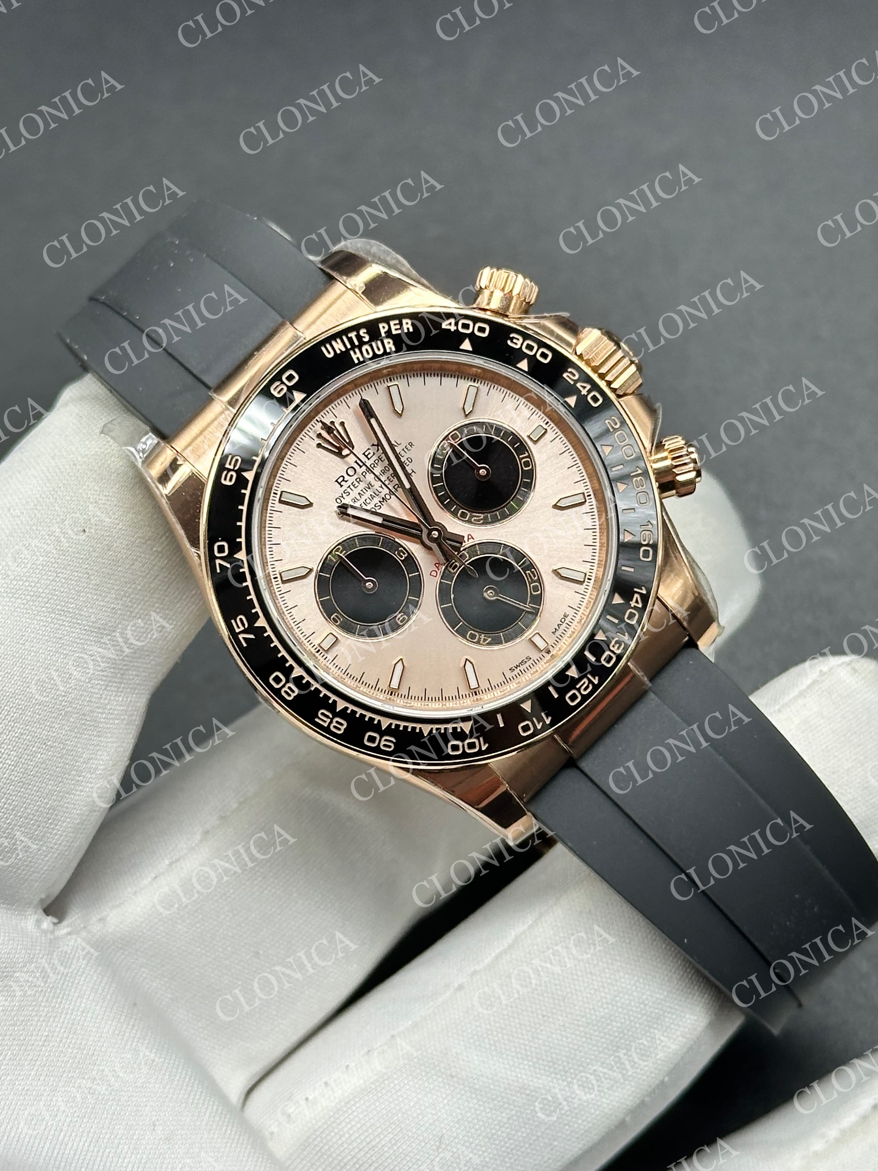 DAYTONA 126515 RG GAIN WEIGHT PINK DIAL BLACK SUBDIAL ON OYSTERFLEX STRAP DD4131 — view 2