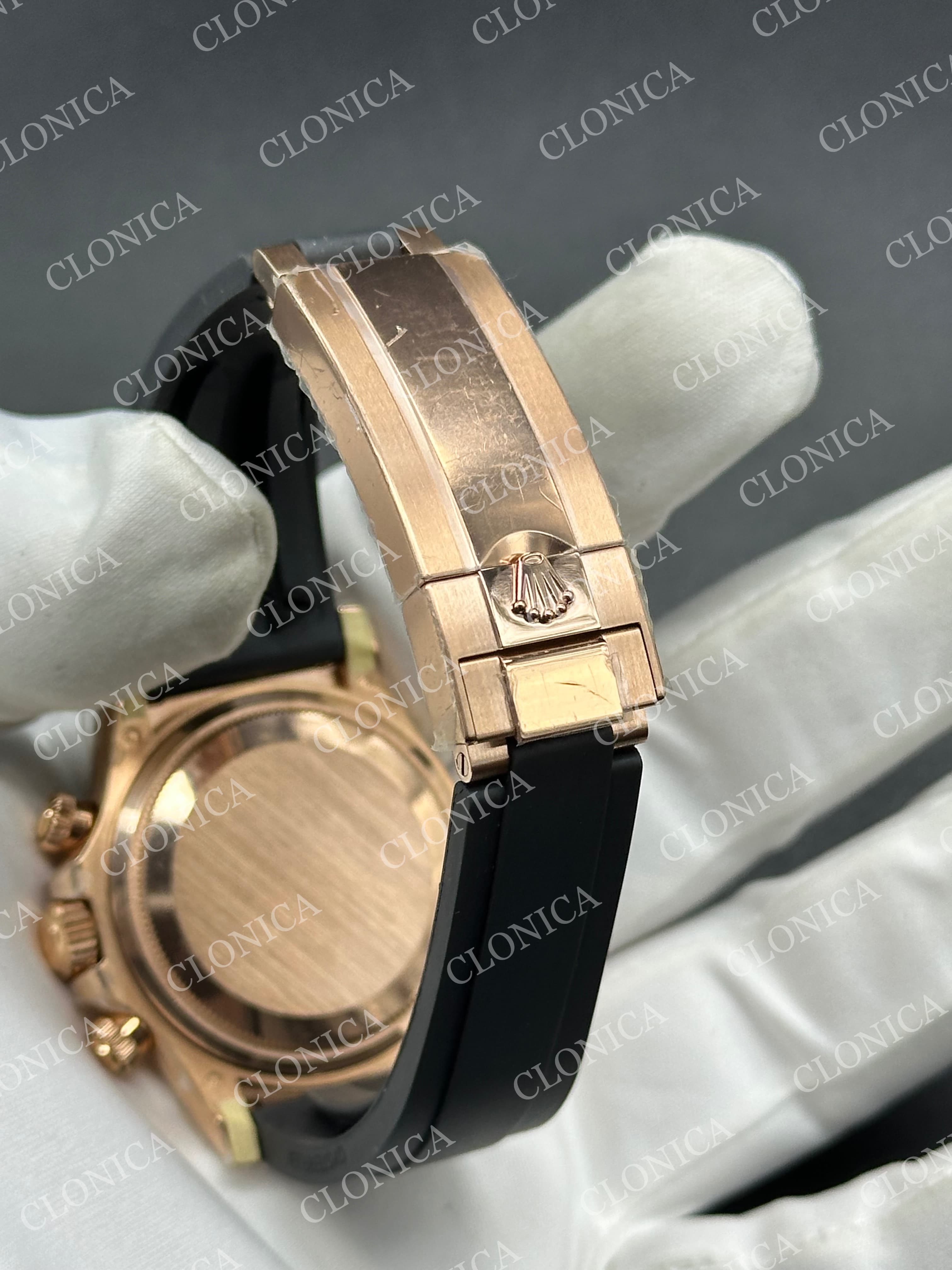DAYTONA 126515 RG GAIN WEIGHT PINK DIAL BLACK SUBDIAL ON OYSTERFLEX STRAP DD4131 — view 6