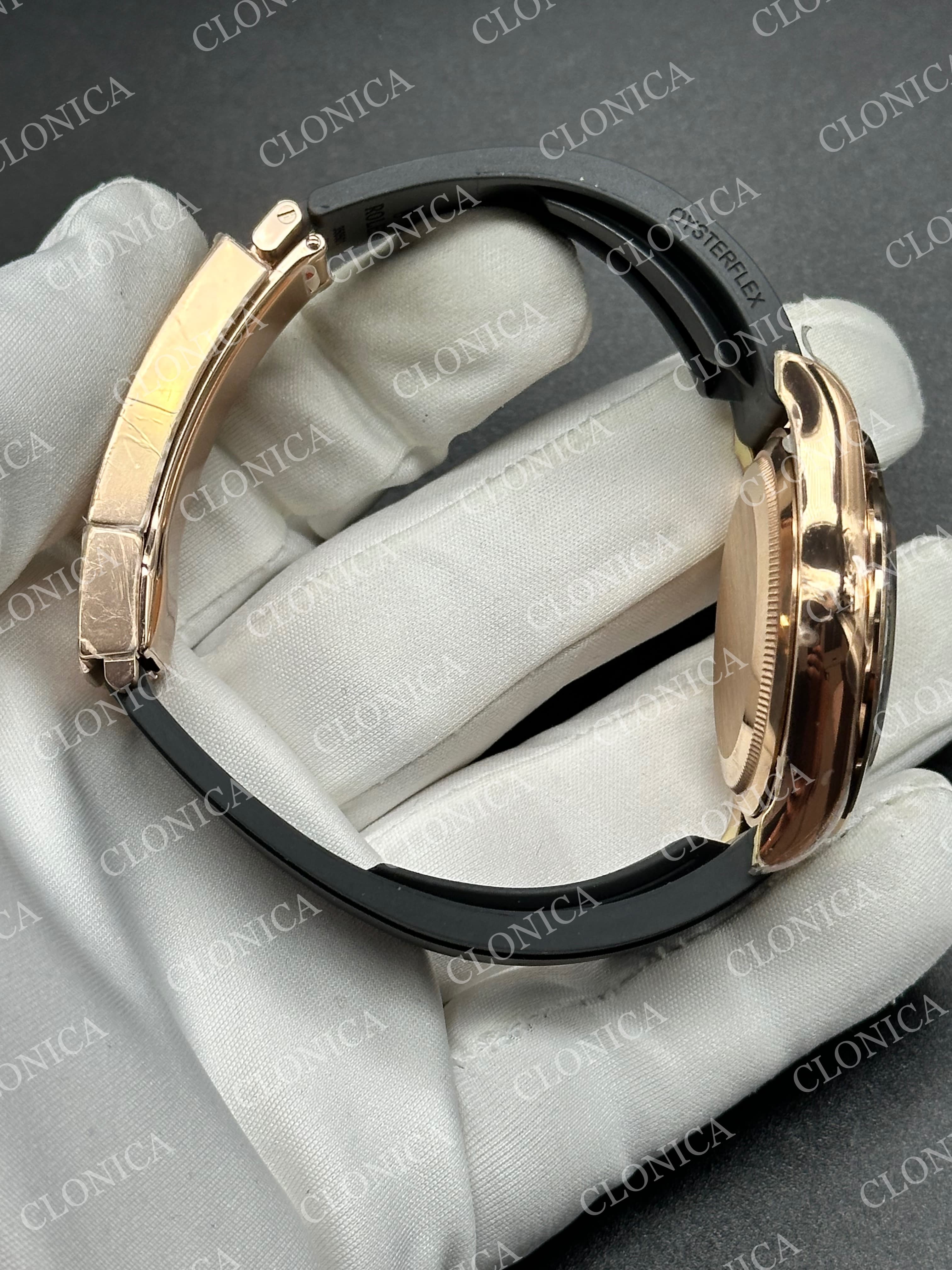 DAYTONA 126515 RG GAIN WEIGHT PINK DIAL BLACK SUBDIAL ON OYSTERFLEX STRAP DD4131 — view 7