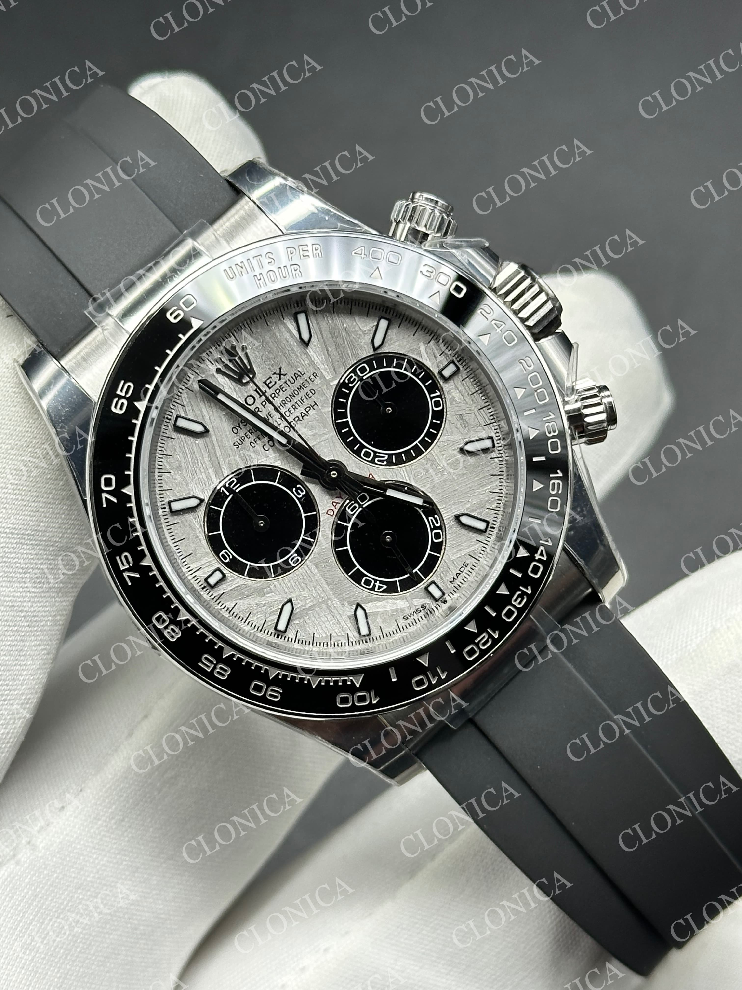 DAYTONA 126519 GAIN WEIGHT METEORIDE DIAL BLACK SUBDIAL ON OYSTERFLEX STRAP — view 2