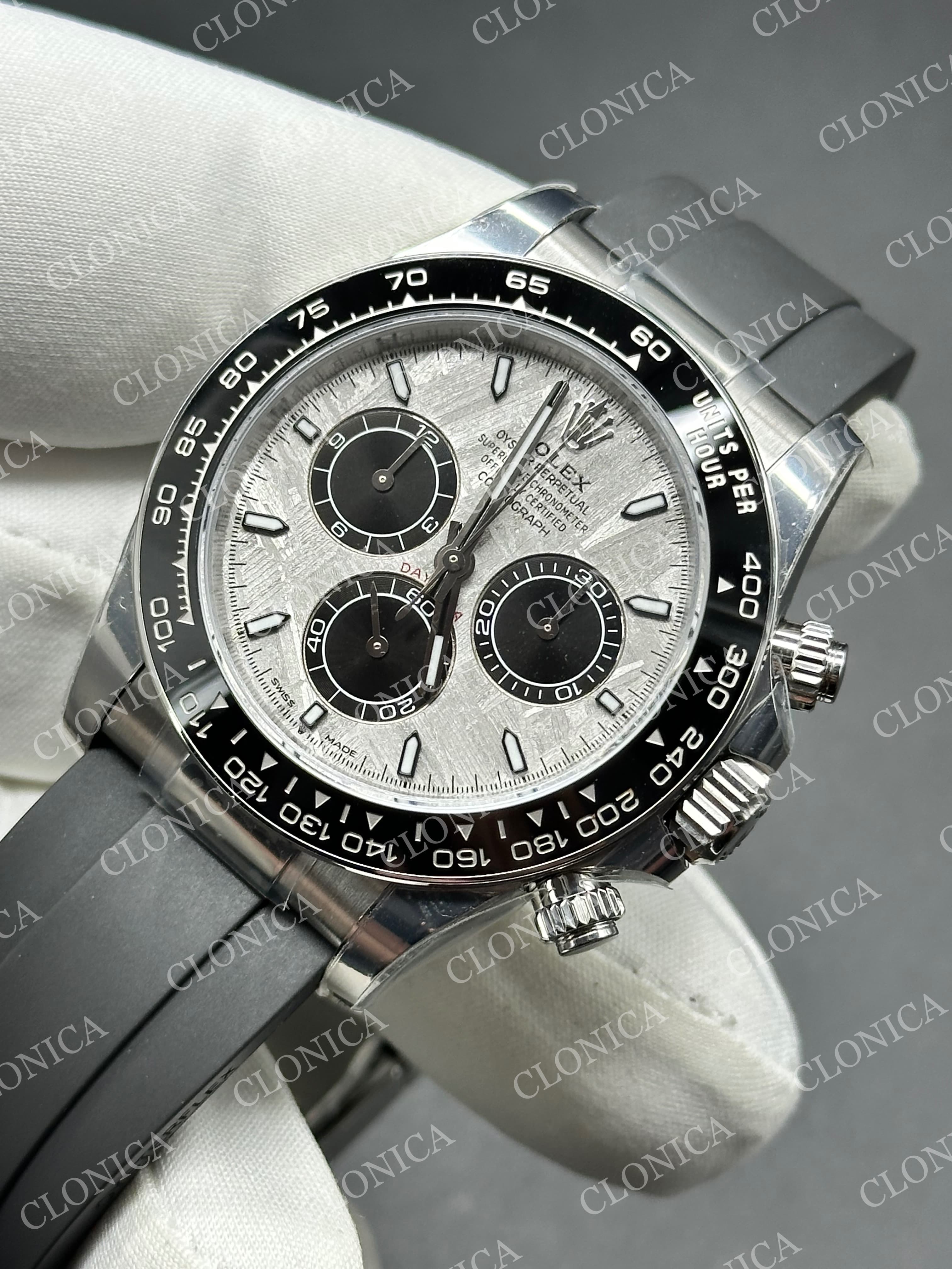 DAYTONA 126519 GAIN WEIGHT METEORIDE DIAL BLACK SUBDIAL ON OYSTERFLEX STRAP — view 4