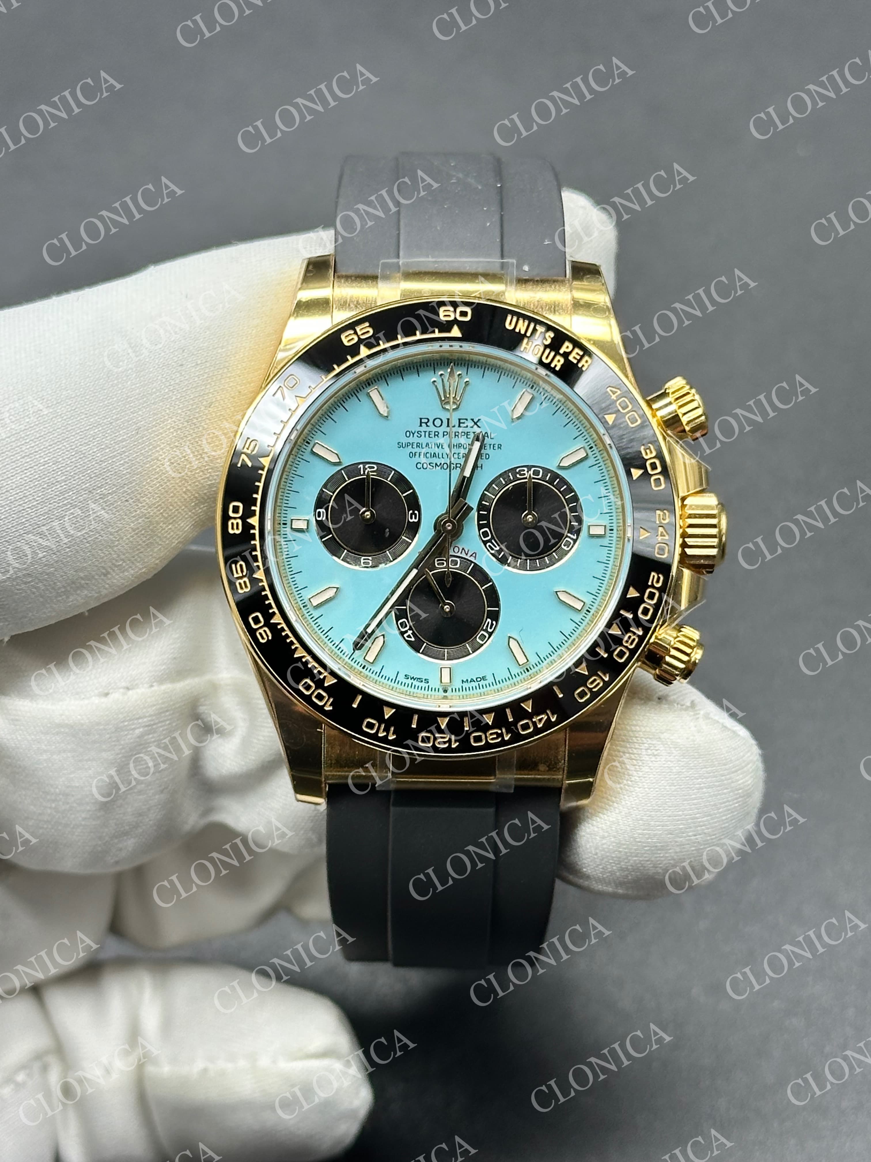 DAYTONA 126518 GAIN WEIGHT TIFFANY BLUE DIAL BLACK SUBDIAL ON OYSTERFLEX STRAP