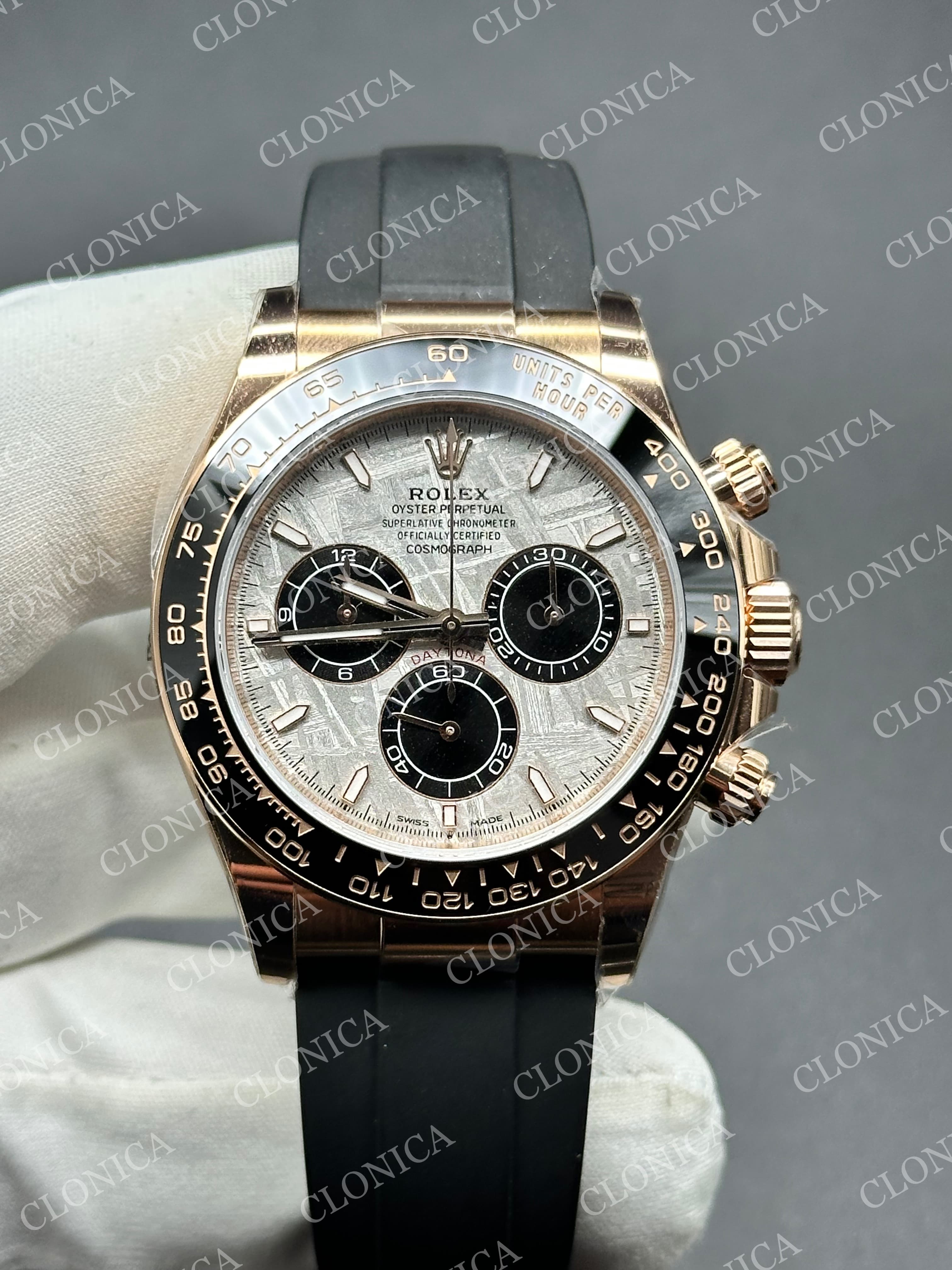DAYTONA 126515 RG GAIN WEIGHT METEORIDE DIAL BLACK SUBDIAL ON OYSTERFLEX STRAP — view 1
