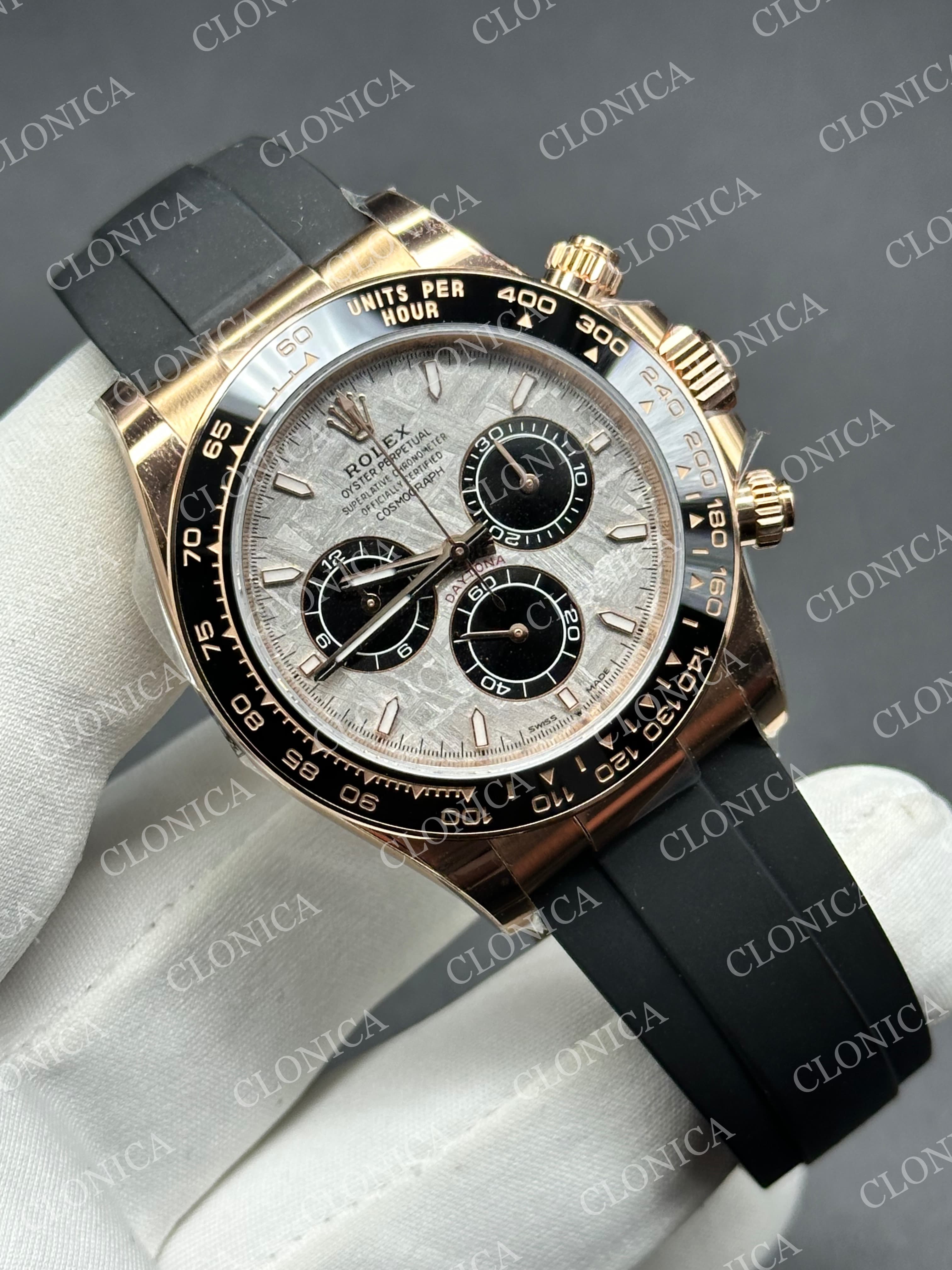 DAYTONA 126515 RG GAIN WEIGHT METEORIDE DIAL BLACK SUBDIAL ON OYSTERFLEX STRAP — view 2