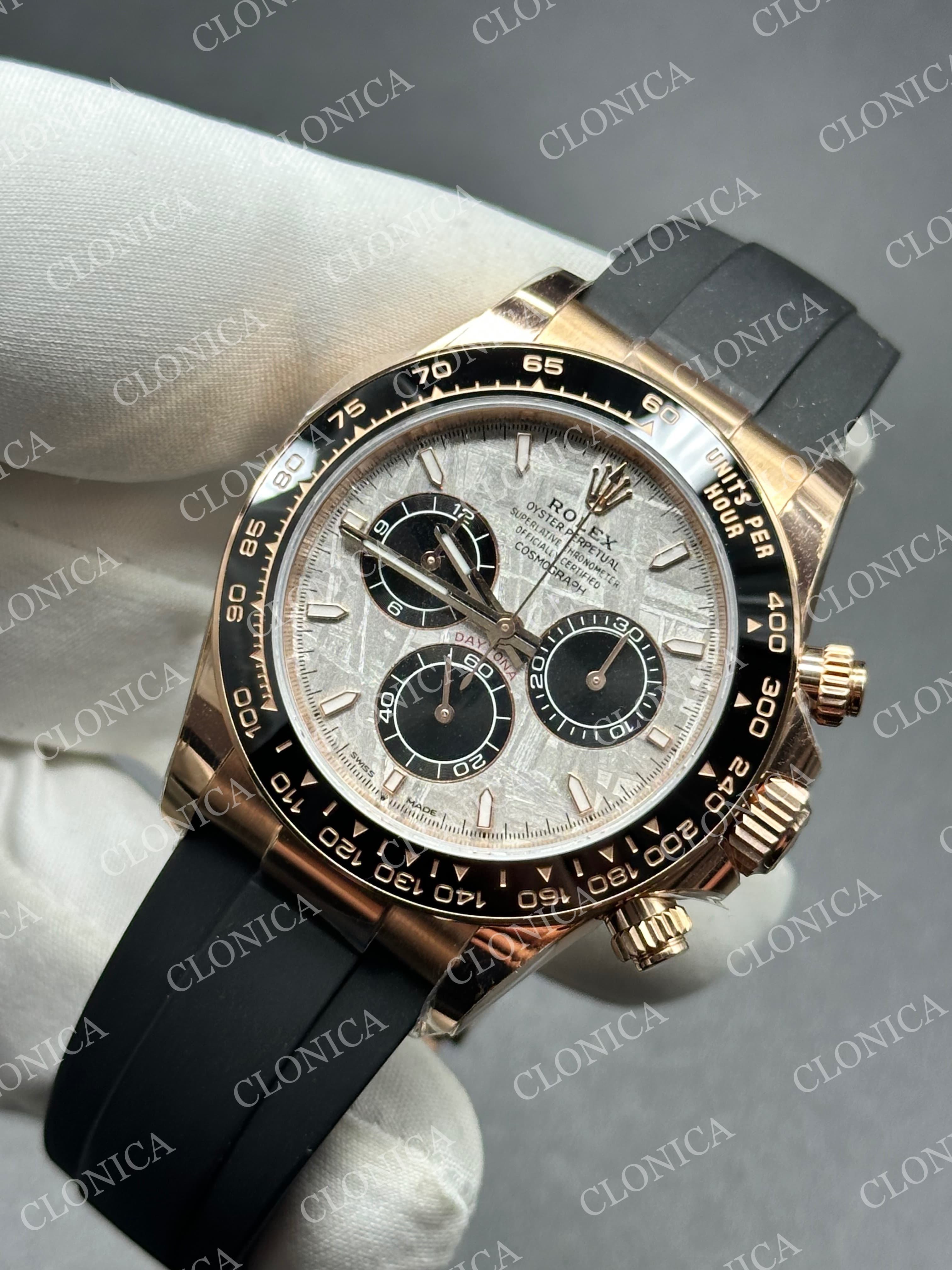 DAYTONA 126515 RG GAIN WEIGHT METEORIDE DIAL BLACK SUBDIAL ON OYSTERFLEX STRAP — view 3