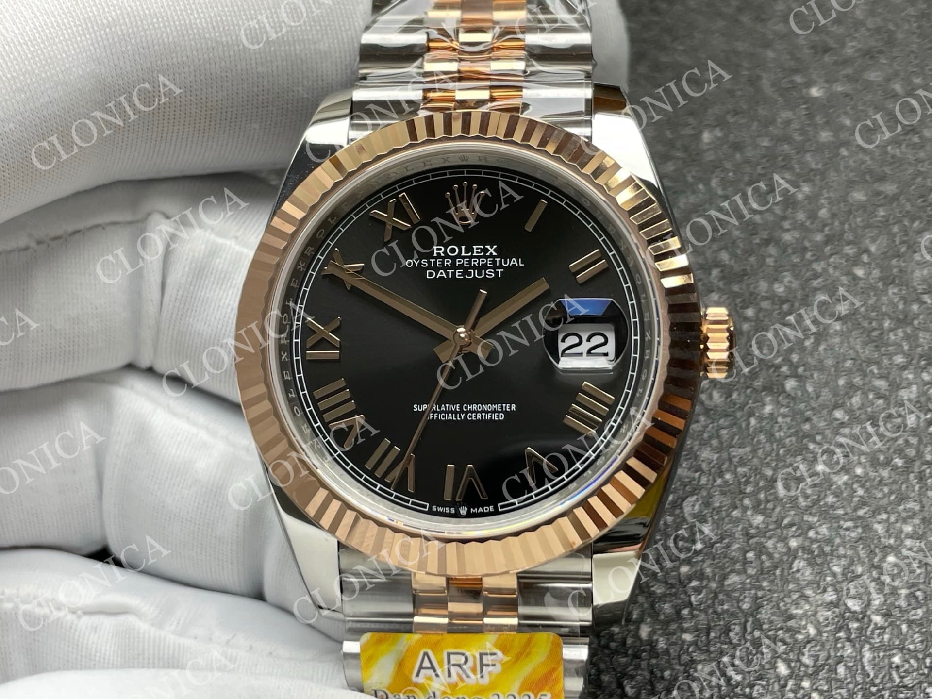 DATEJUST 41MM 126331 904 SS/RG BLACK DIAL ROMAN MARKER ON JUBILEE BRACELET — view 3