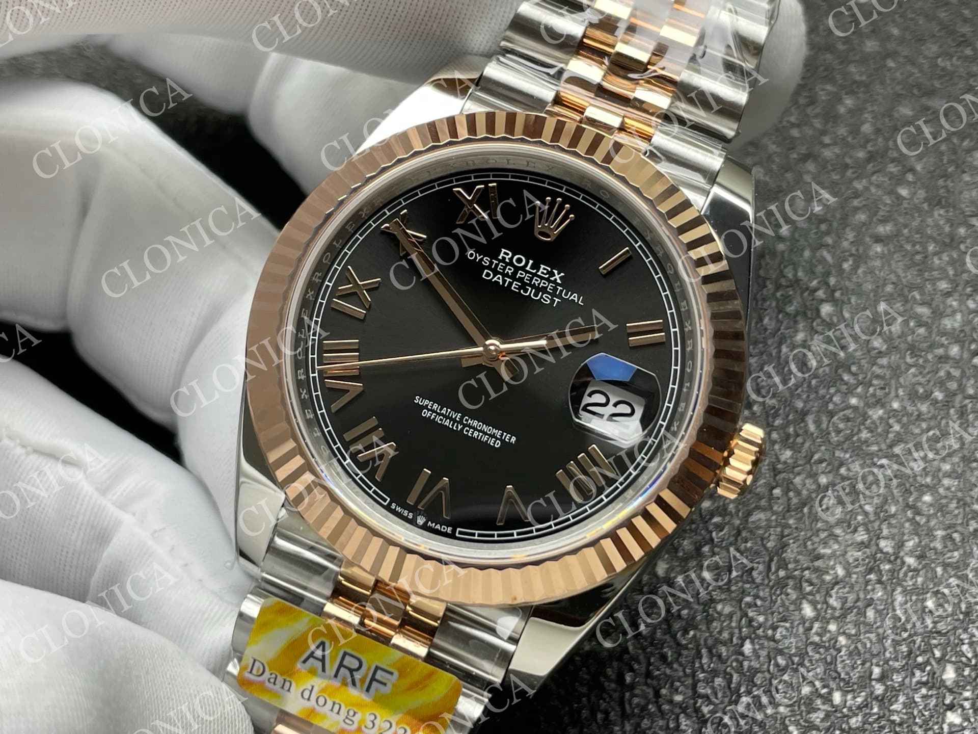 DATEJUST 41MM 126331 904 SS/RG BLACK DIAL ROMAN MARKER ON JUBILEE BRACELET — view 4