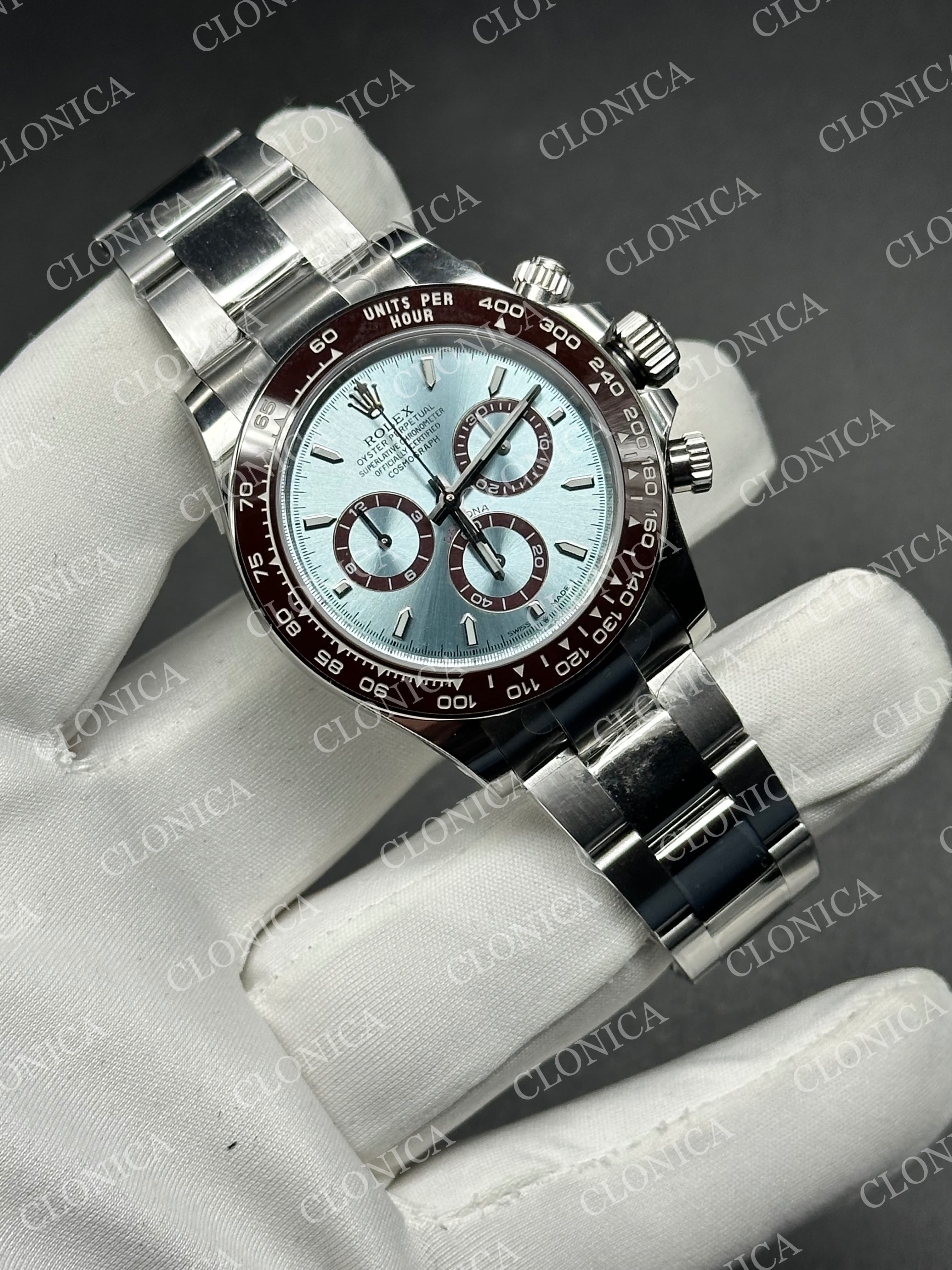 DAYTONA 126506 GAIN WEIGHT ICE BLUE DIAL STICK MARKERS ON BRACELET 215 GR — view 2