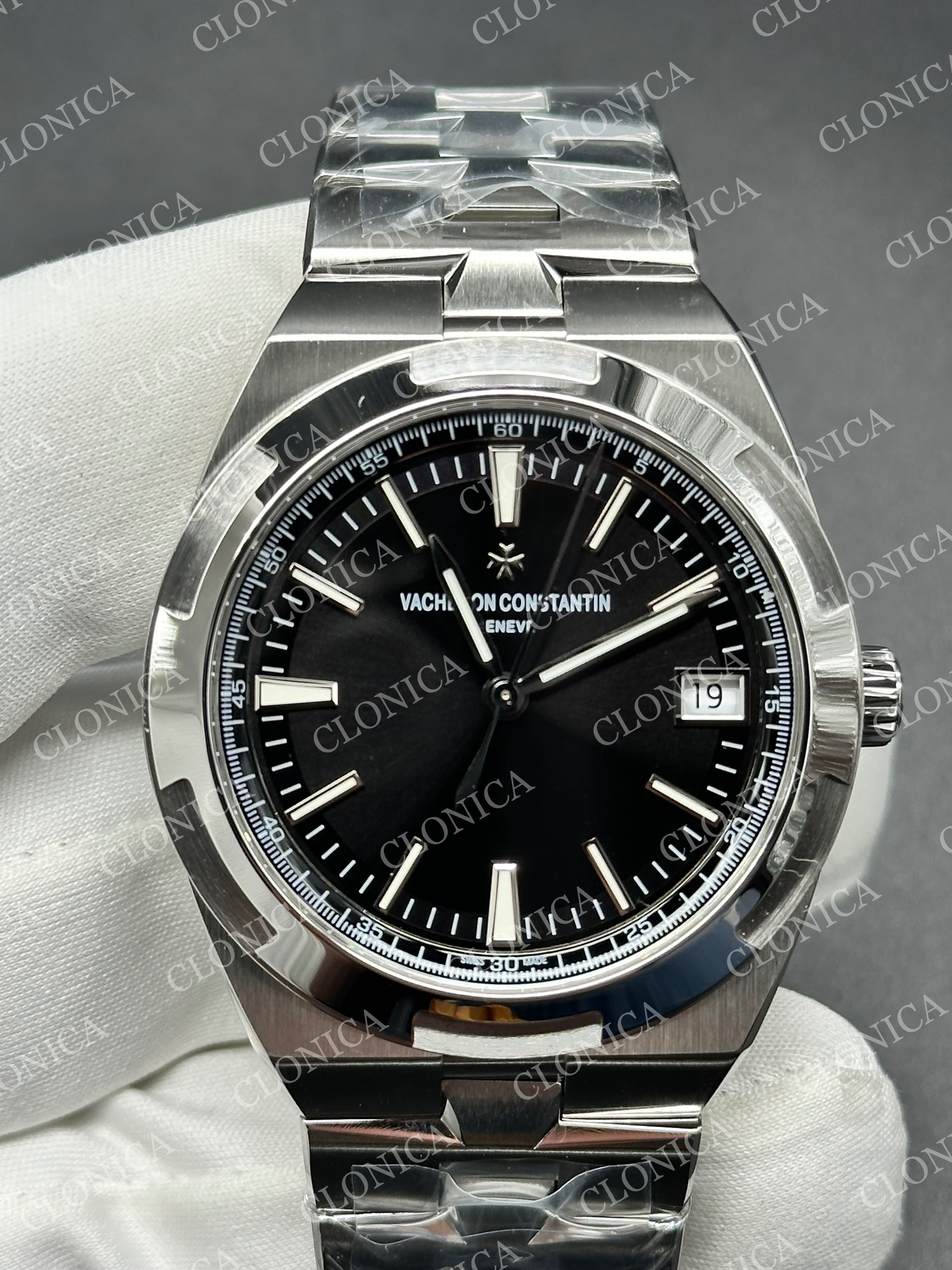 OVERSEAS 4500V SS BLACK DIAL ON SS BRACELET SUPER CLONE 5100 V2 — view 1