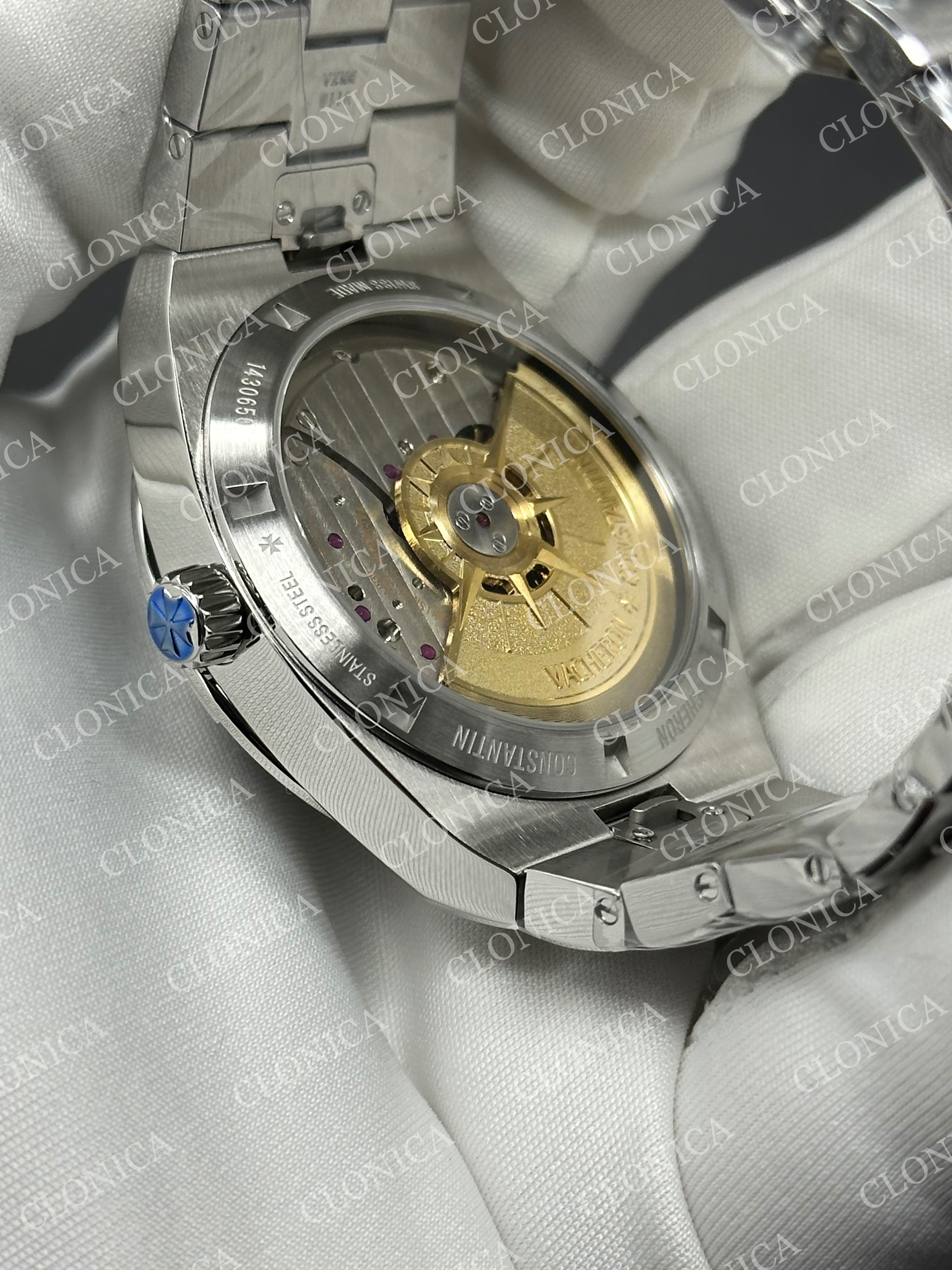 OVERSEAS 4500V SS BLACK DIAL ON SS BRACELET SUPER CLONE 5100 V2 — view 5