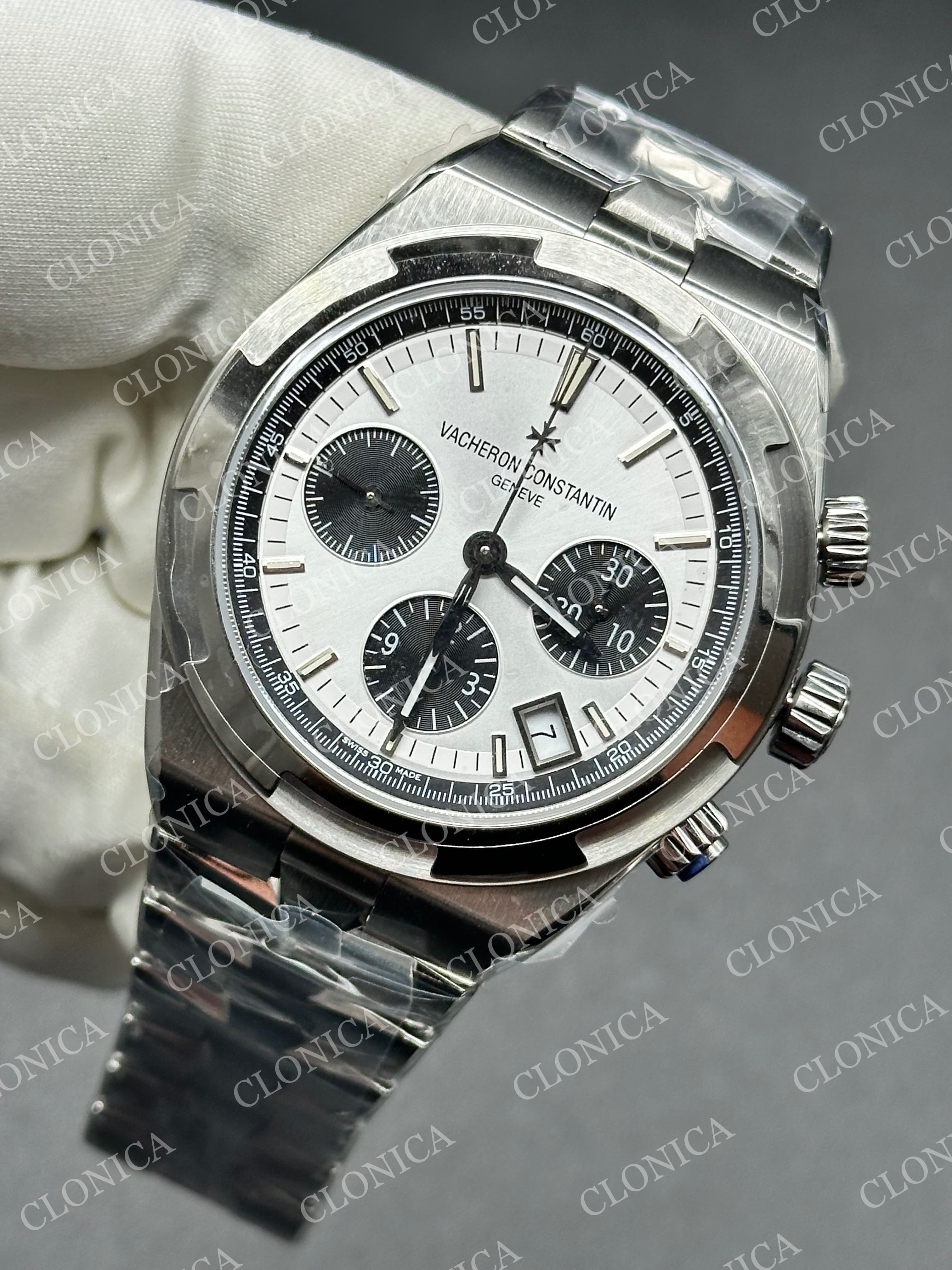 OVERSEAS 4520V SS GREY DIAL ON SS BRACELET A7750 — view 3