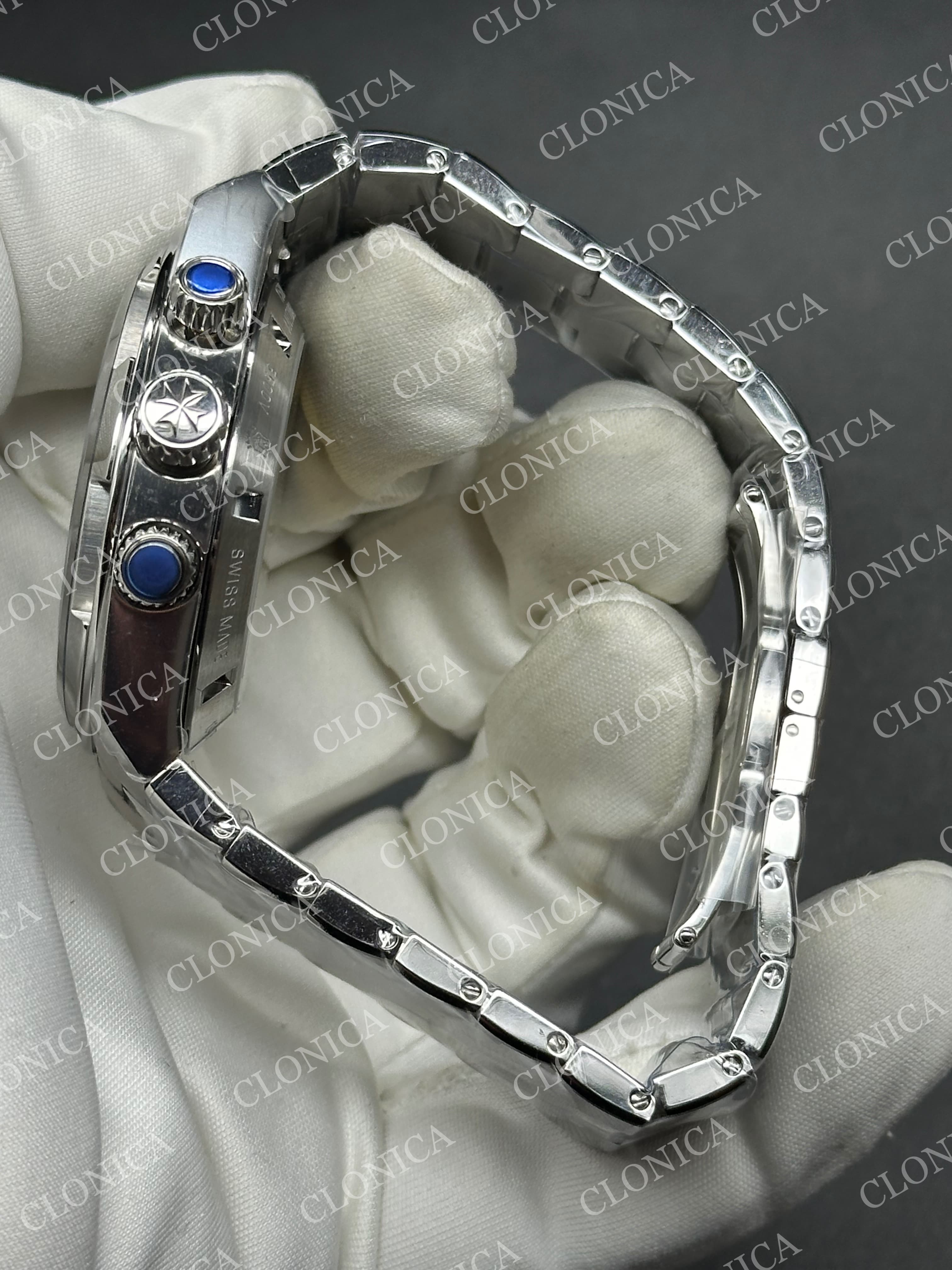 OVERSEAS 4520V SS GREY DIAL ON SS BRACELET A7750 — view 4