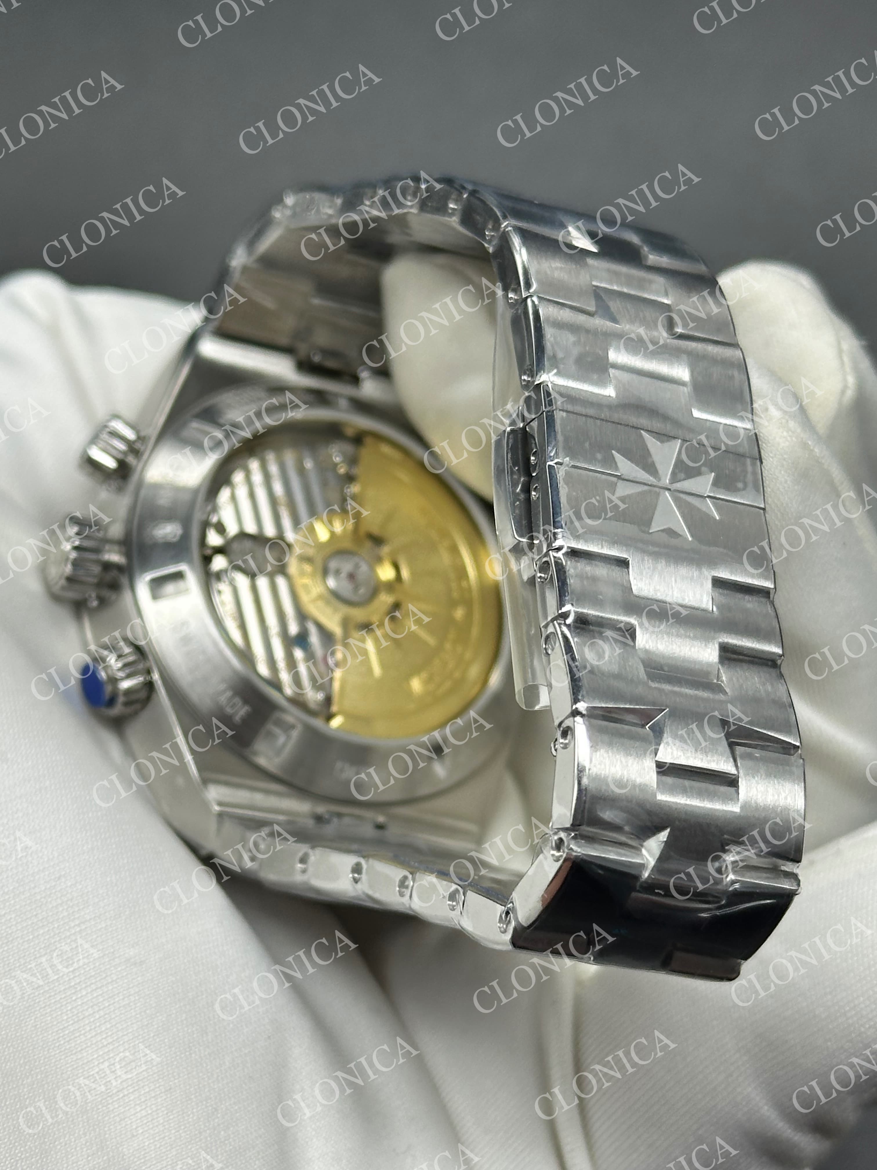 OVERSEAS 4520V SS GREY DIAL ON SS BRACELET A7750 — view 5