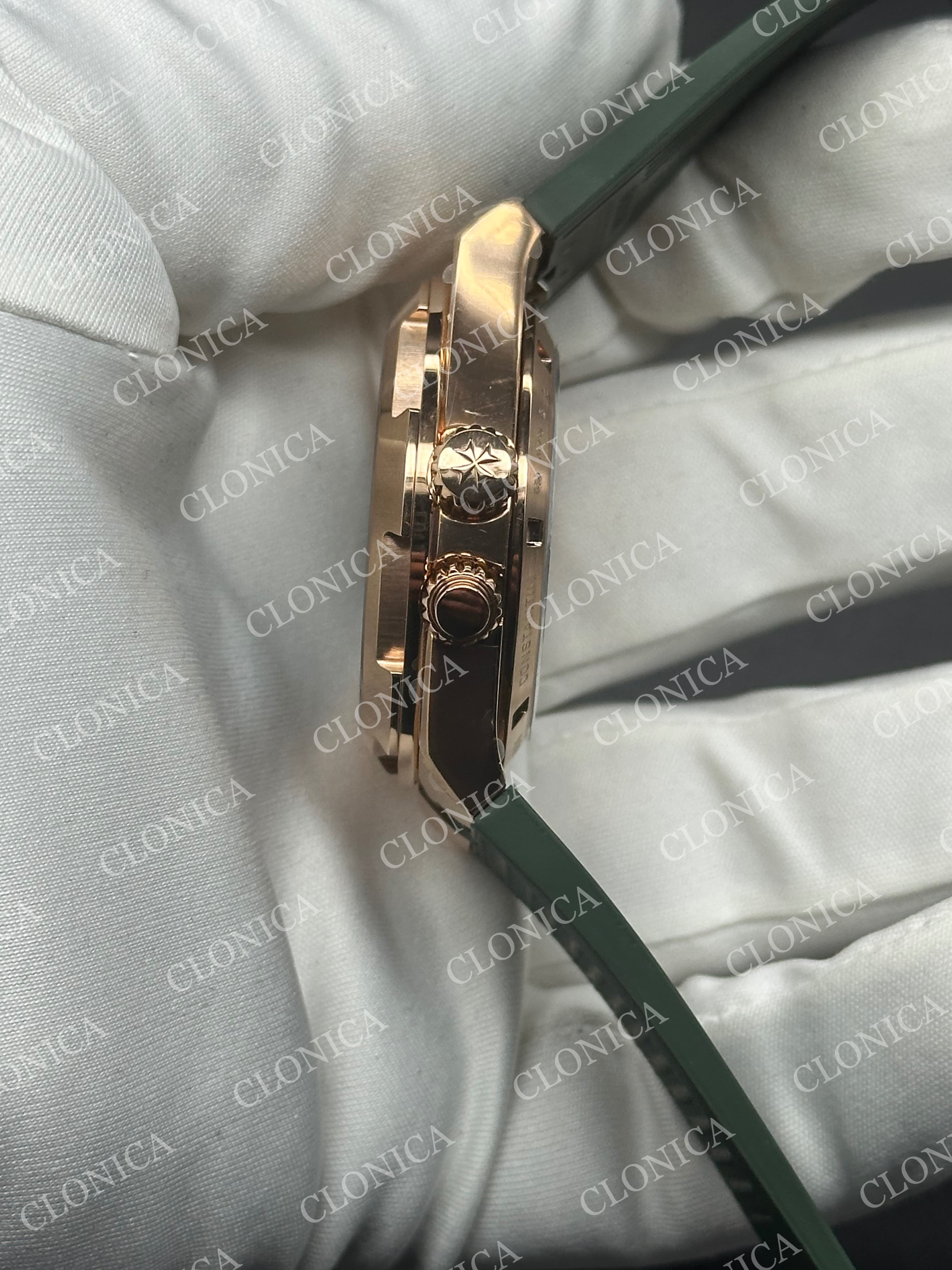 OVERSEAS 7920 RG V2 1:1 BEST EDITION GREEN DIAL ON RG BRACELET SUPER CLONE A5100 — view 4