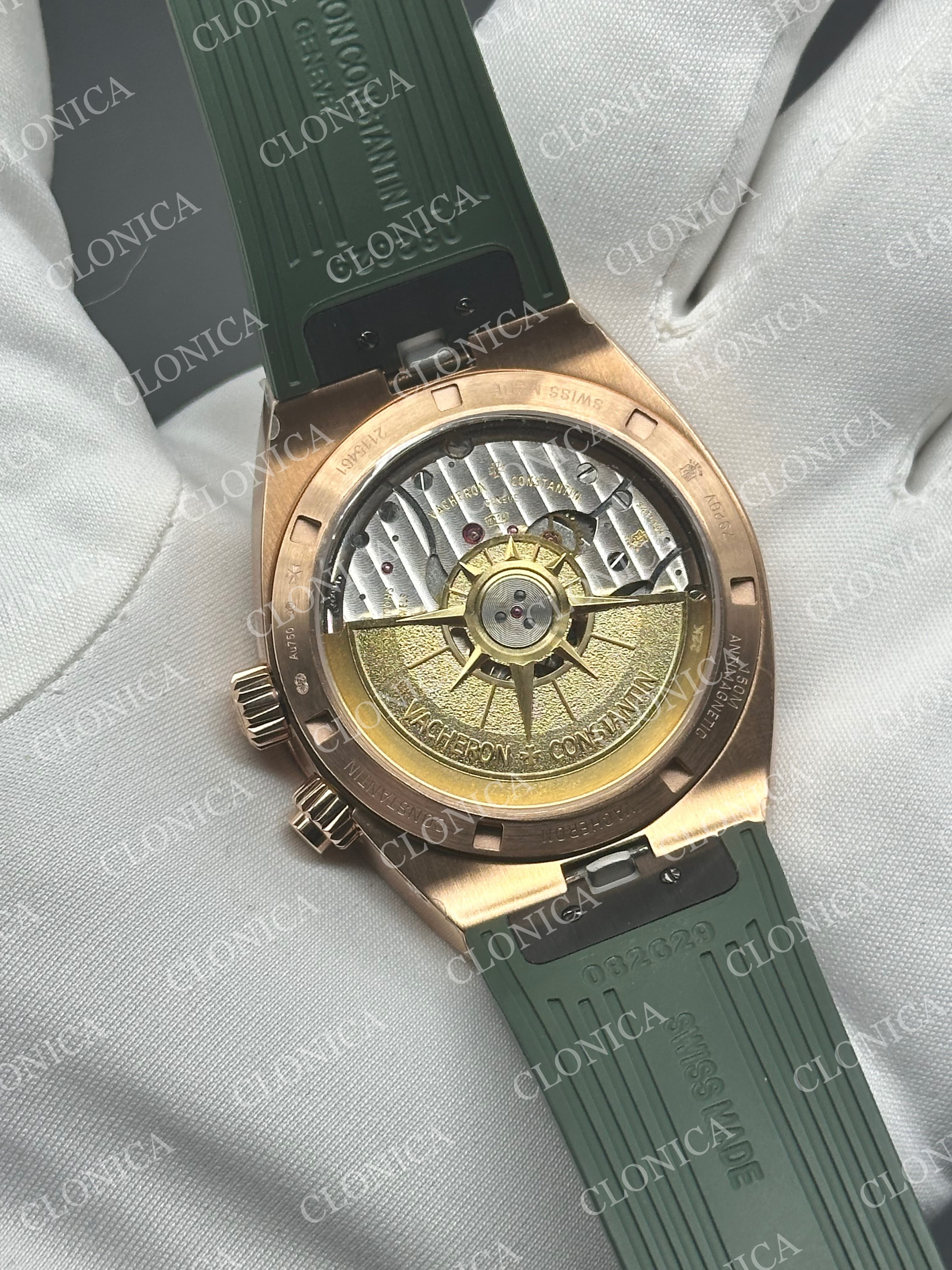 OVERSEAS 7920 RG V2 1:1 BEST EDITION GREEN DIAL ON RG BRACELET SUPER CLONE A5100 — view 5